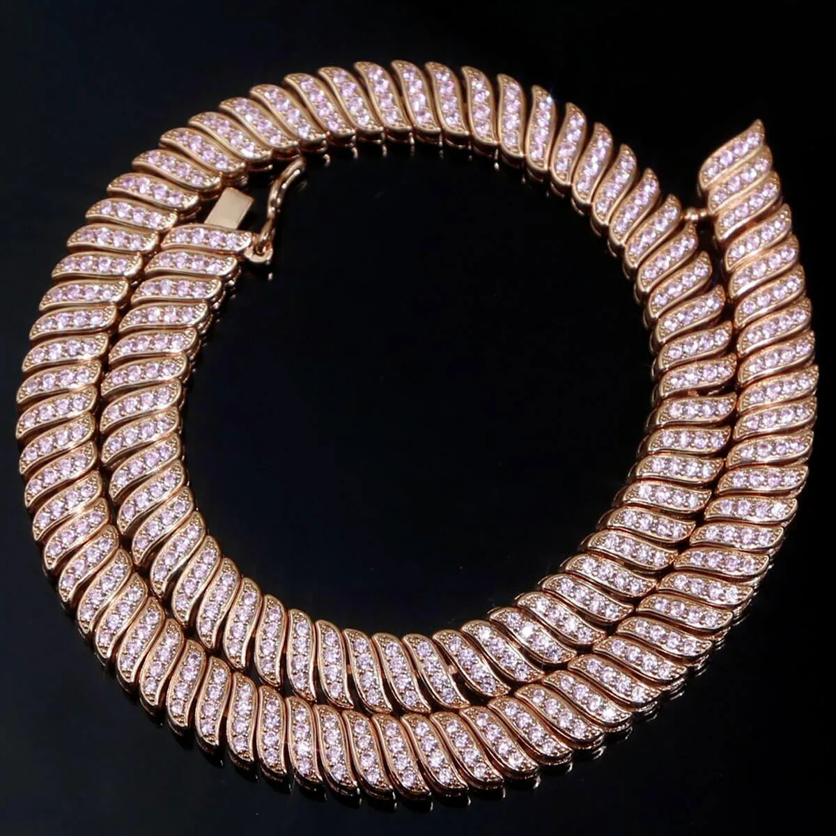 Shiny Choker Figaro Chain Stylish Bling Necklace - Image 14