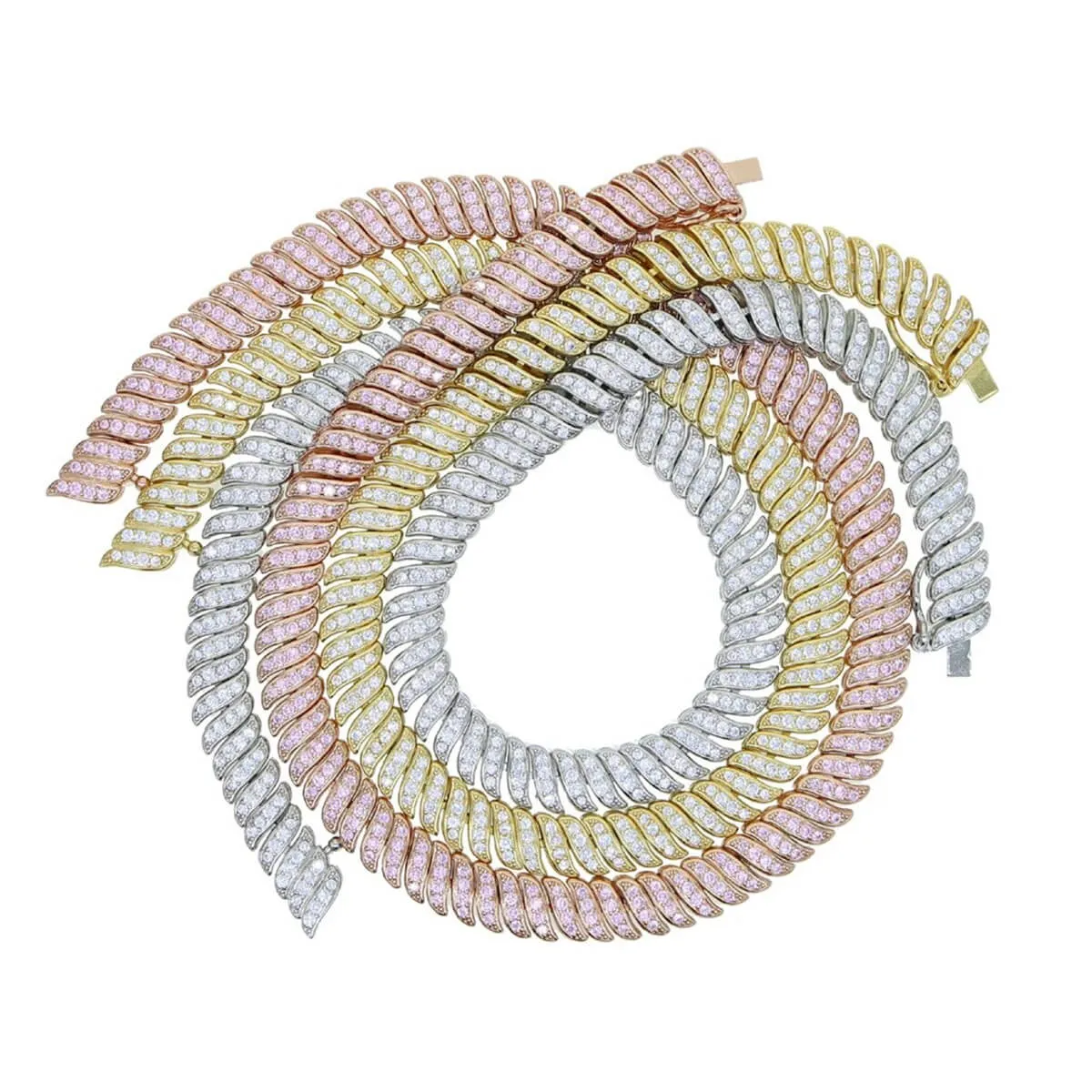 Shiny Choker Figaro Chain Stylish Bling Necklace - Image 15