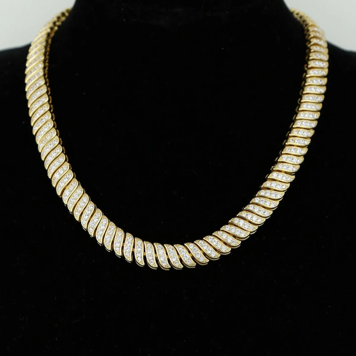 Shiny Choker Figaro Chain Stylish Bling Necklace - Image 6