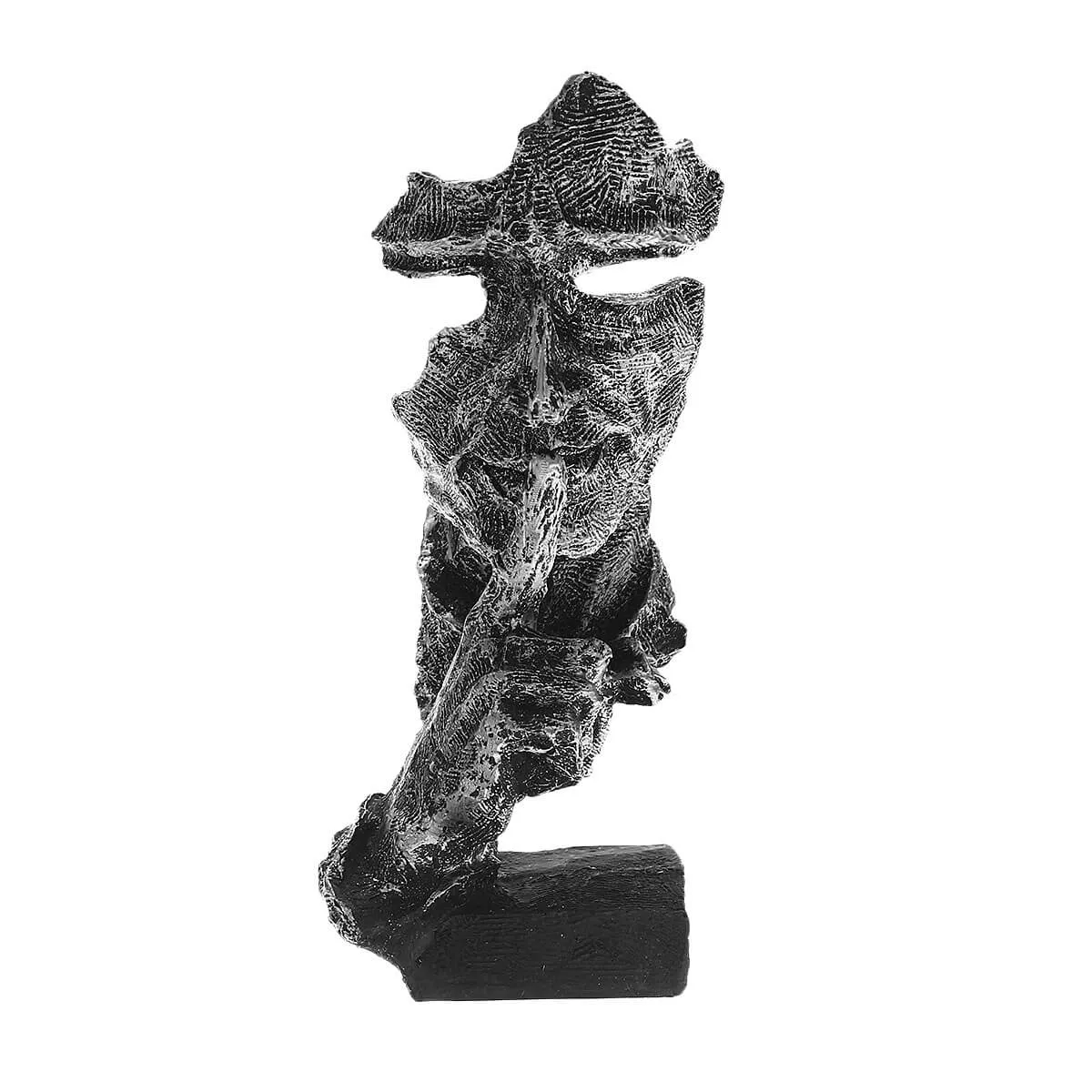 Silencer Thinker Listener Sculpture Figurine Silence Is Gold Modern Art - Image 7