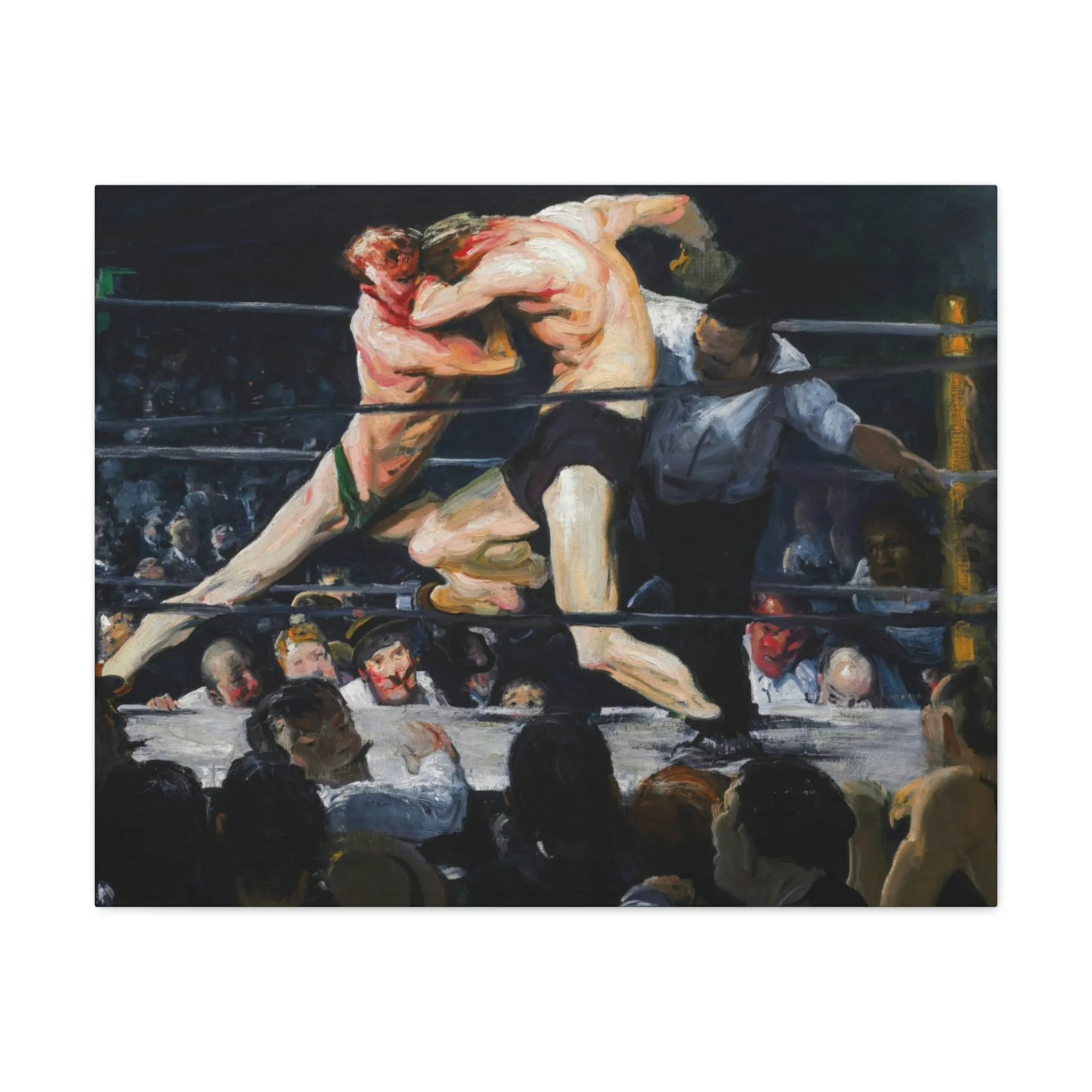 Stag at Sharkey's George Bellows Art Canvas Gallery Wraps - Image 17