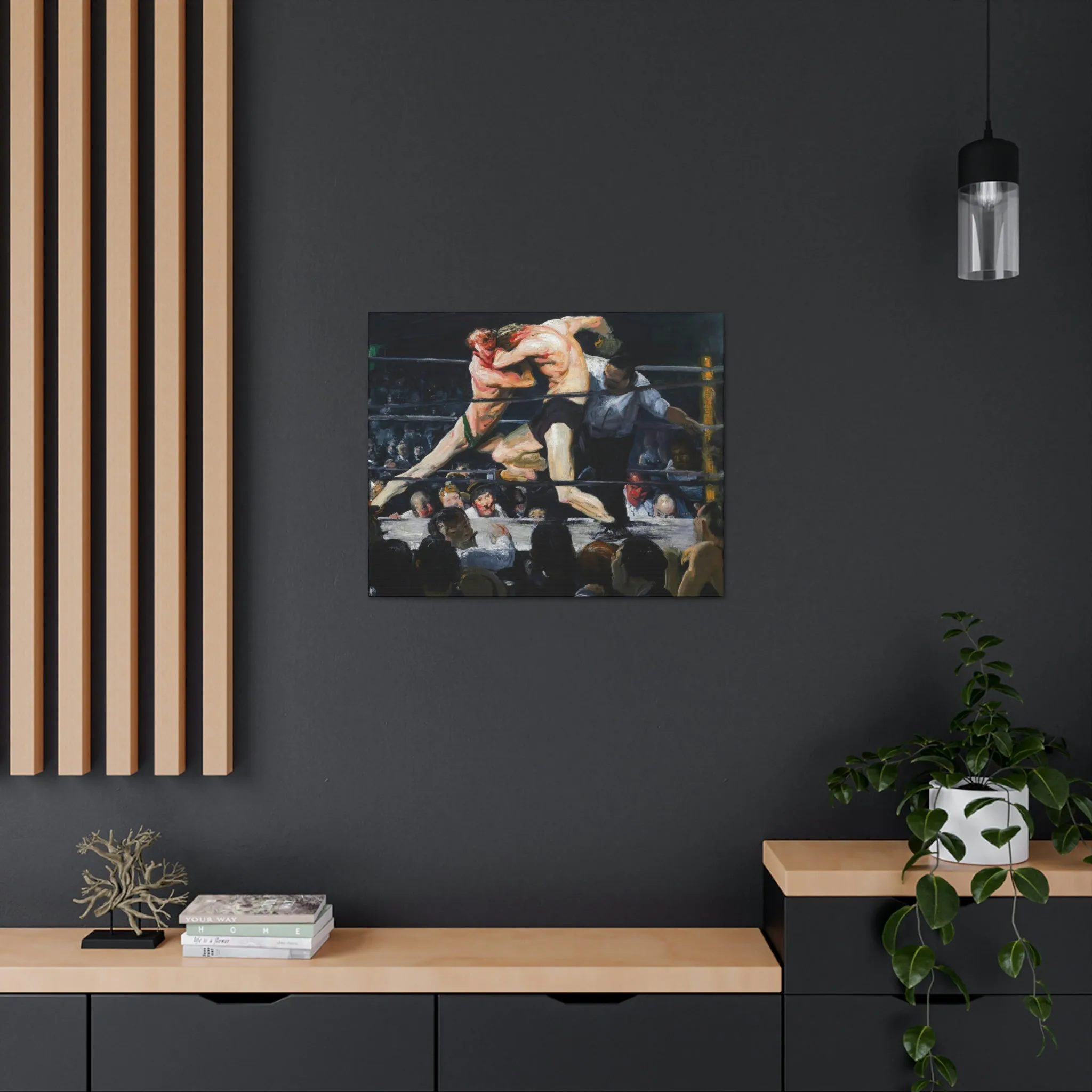 Stag at Sharkey's George Bellows Art Canvas Gallery Wraps - Image 20
