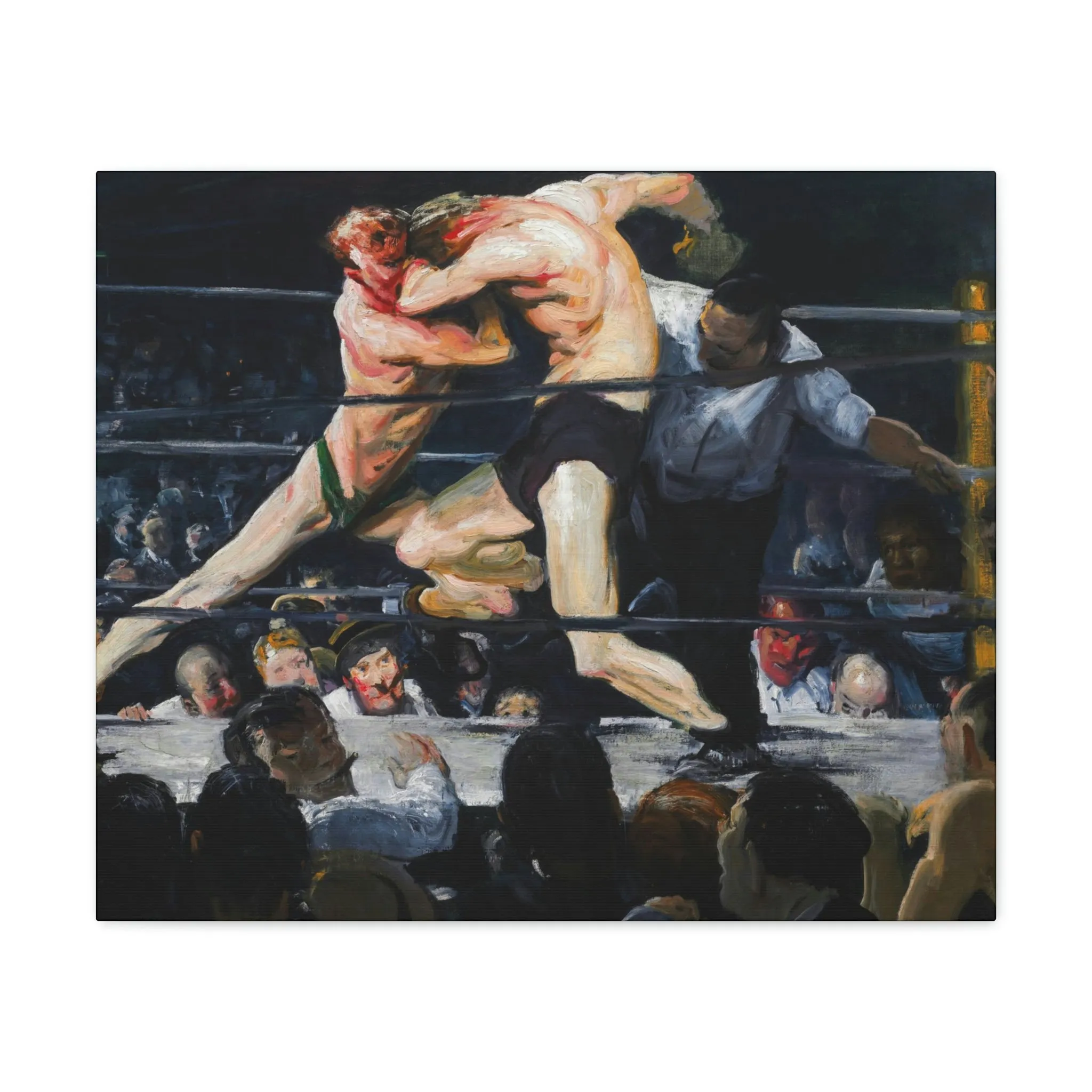 Stag at Sharkey's George Bellows Art Canvas Gallery Wraps - Image 21