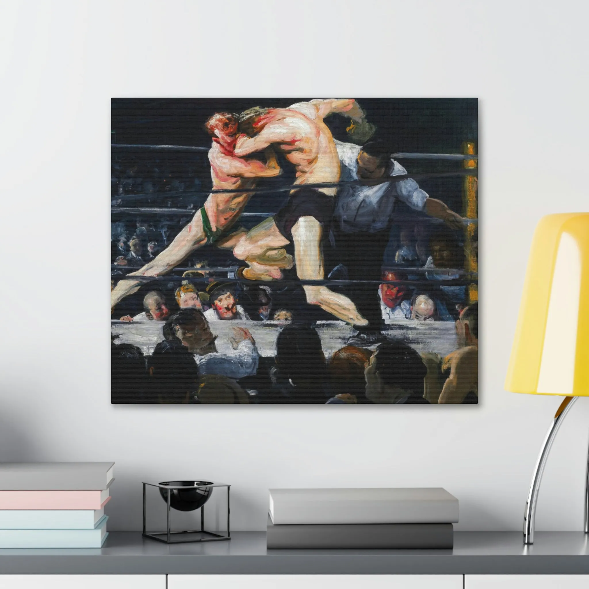 Stag at Sharkey's George Bellows Art Canvas Gallery Wraps - Image 23