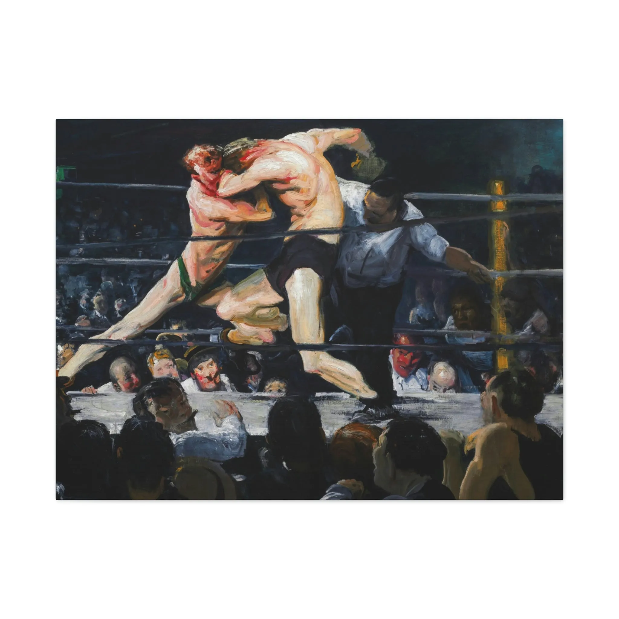Stag at Sharkey's George Bellows Art Canvas Gallery Wraps - Image 25