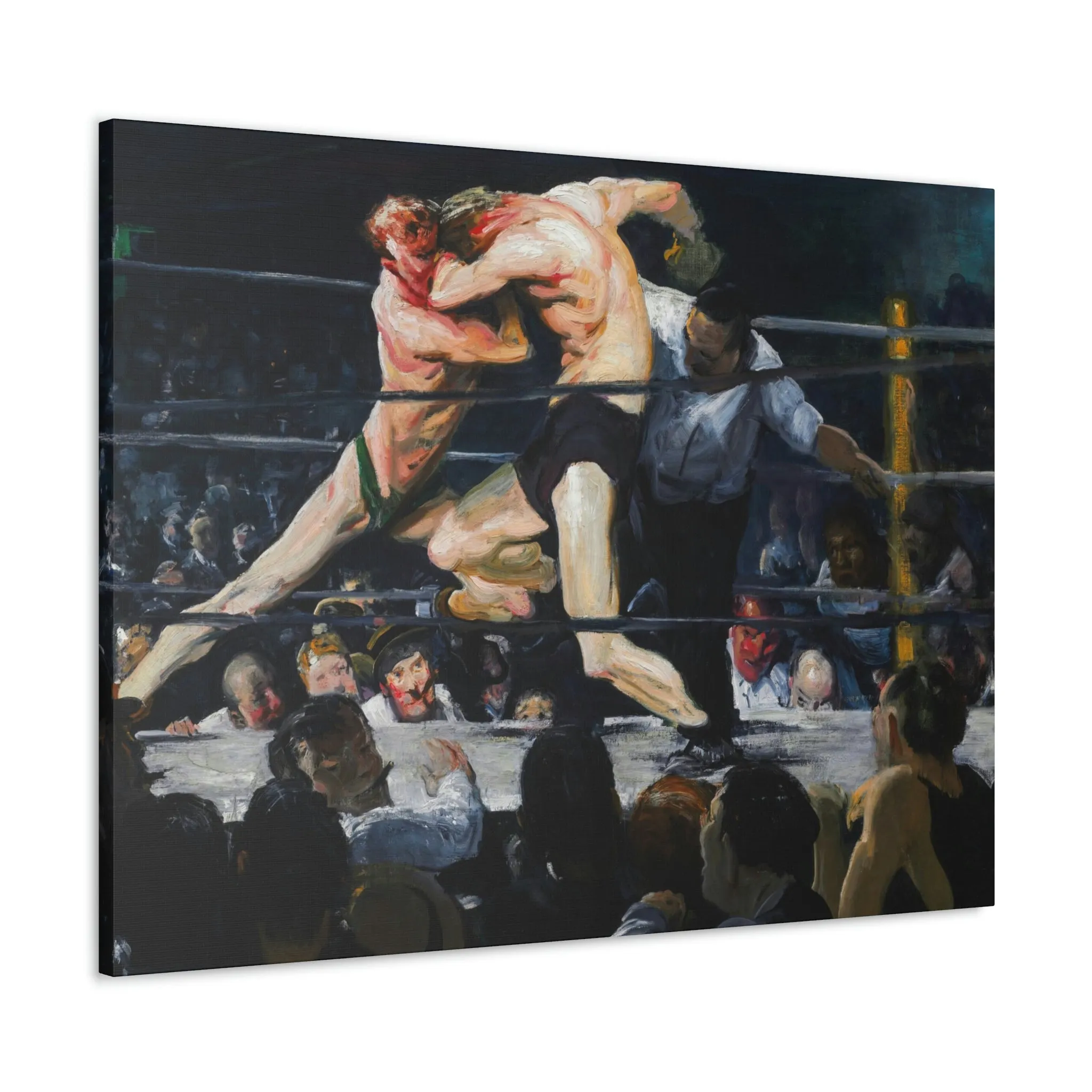 Stag at Sharkey's George Bellows Art Canvas Gallery Wraps - Image 26