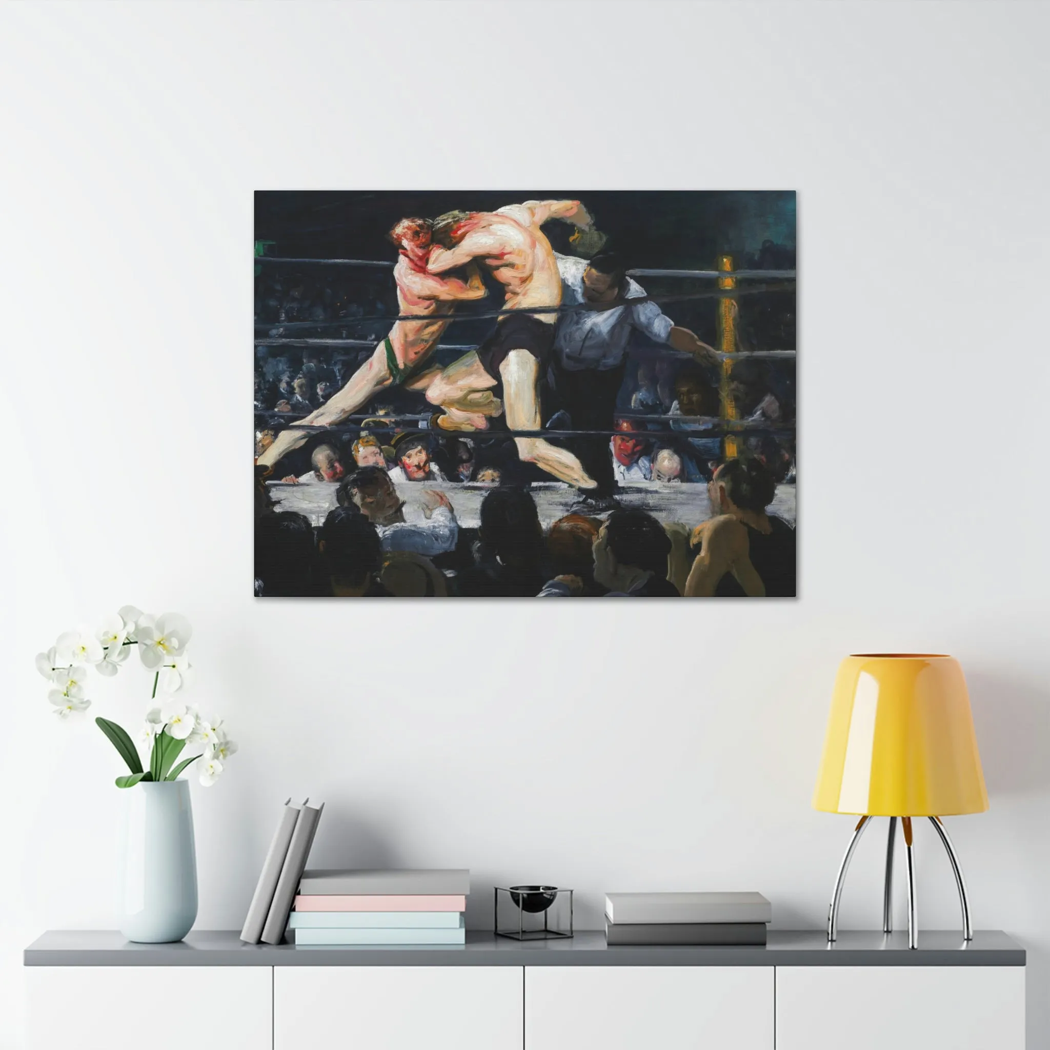 Stag at Sharkey's George Bellows Art Canvas Gallery Wraps - Image 27