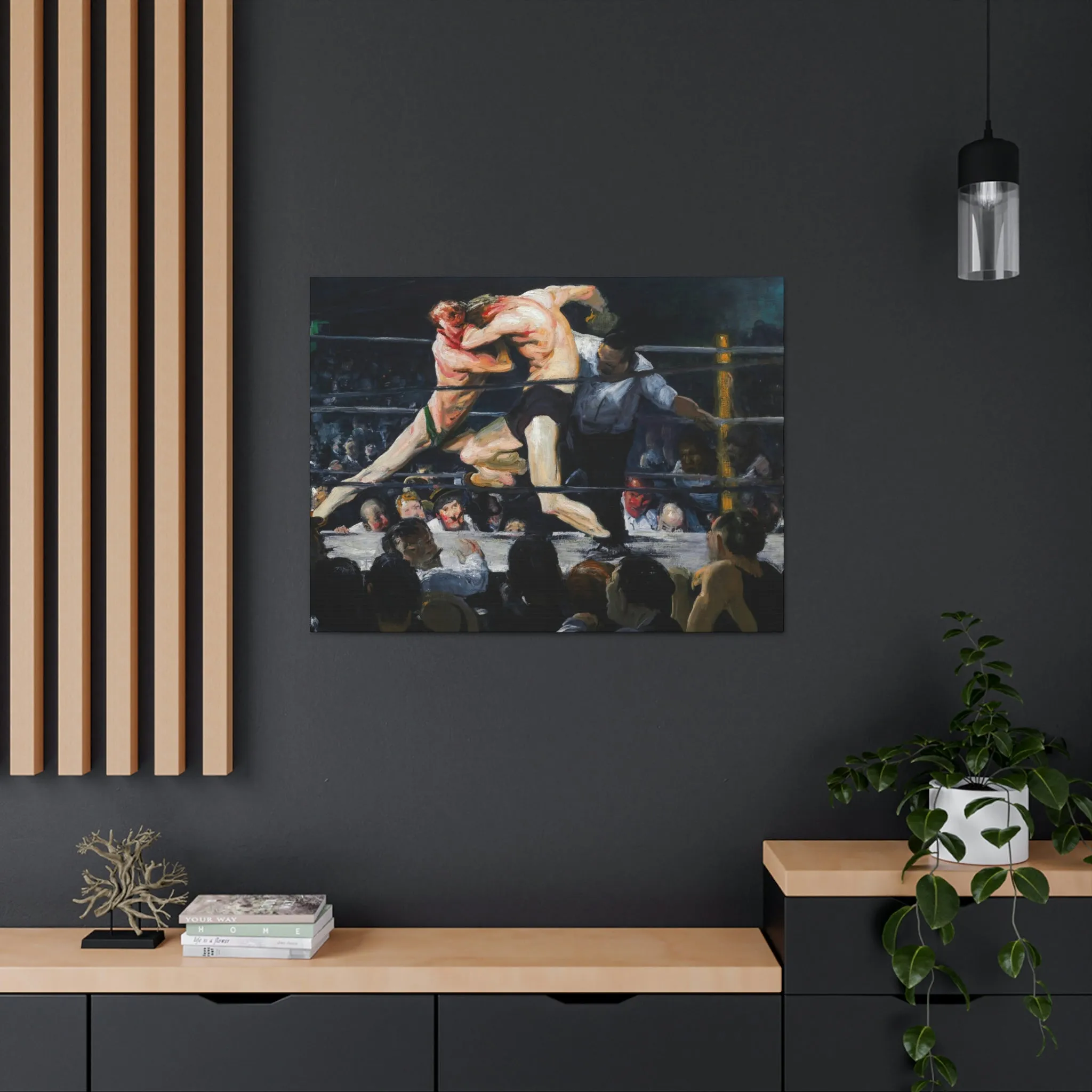Stag at Sharkey's George Bellows Art Canvas Gallery Wraps - Image 28
