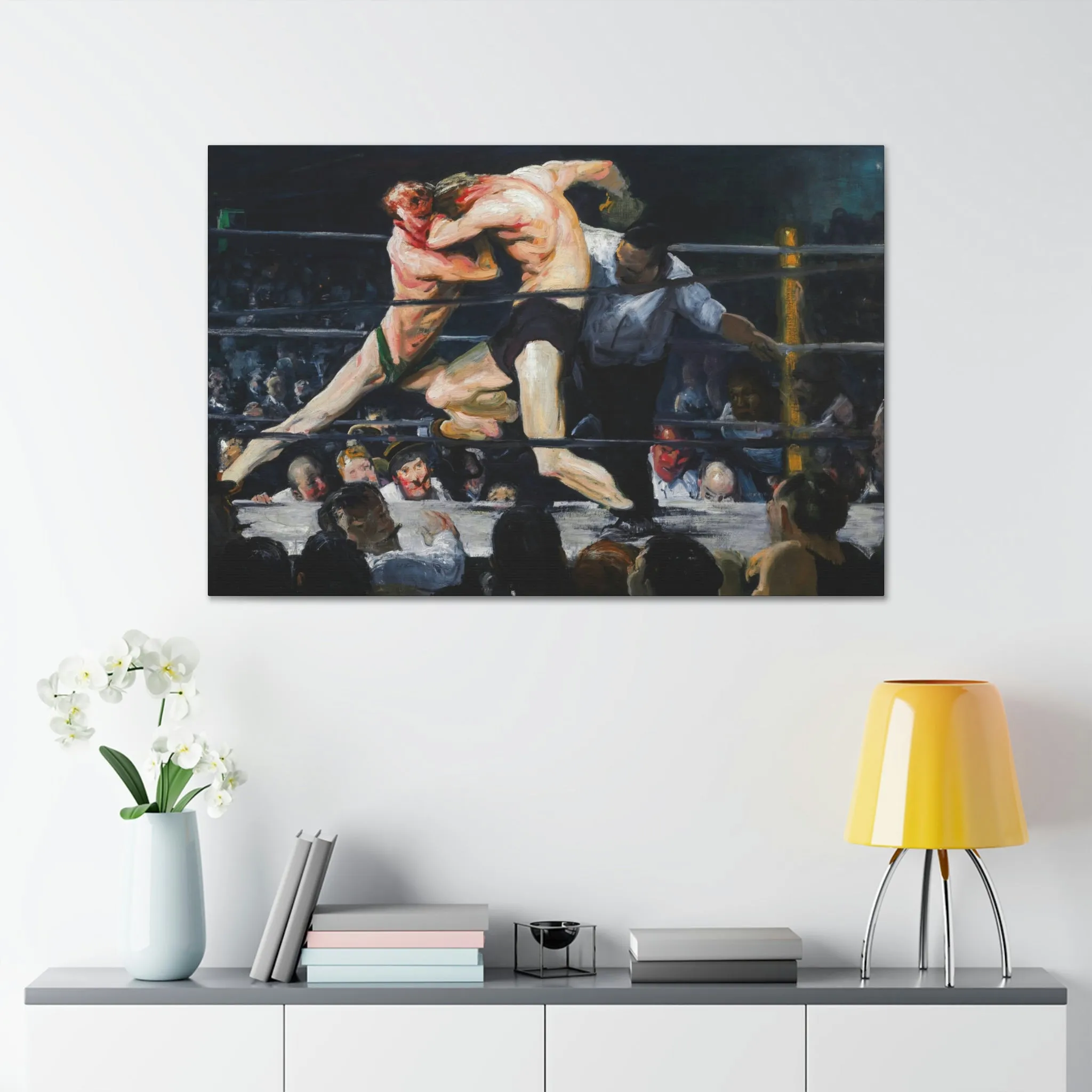 Stag at Sharkey's George Bellows Art Canvas Gallery Wraps - Image 7