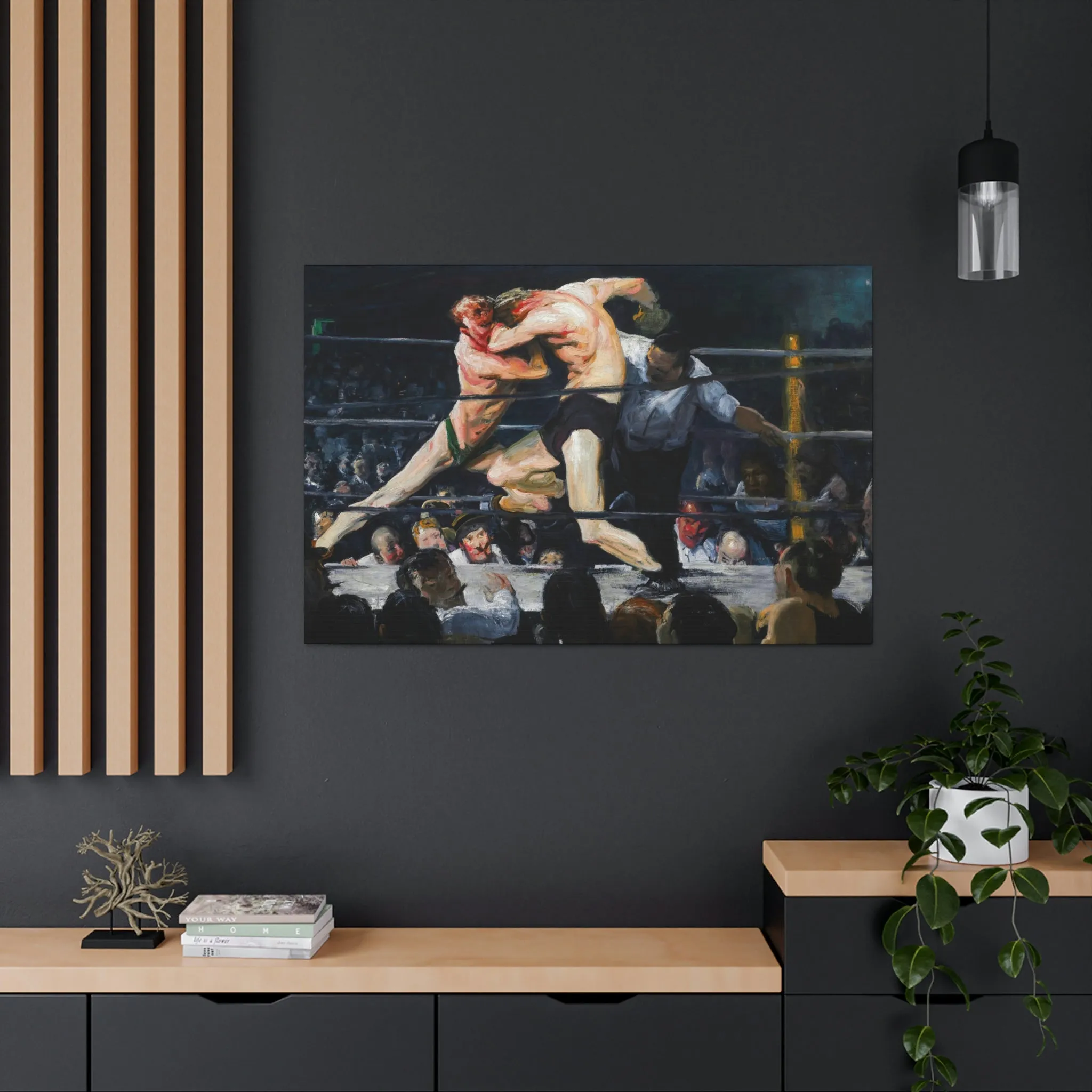 Stag at Sharkey's George Bellows Art Canvas Gallery Wraps - Image 8