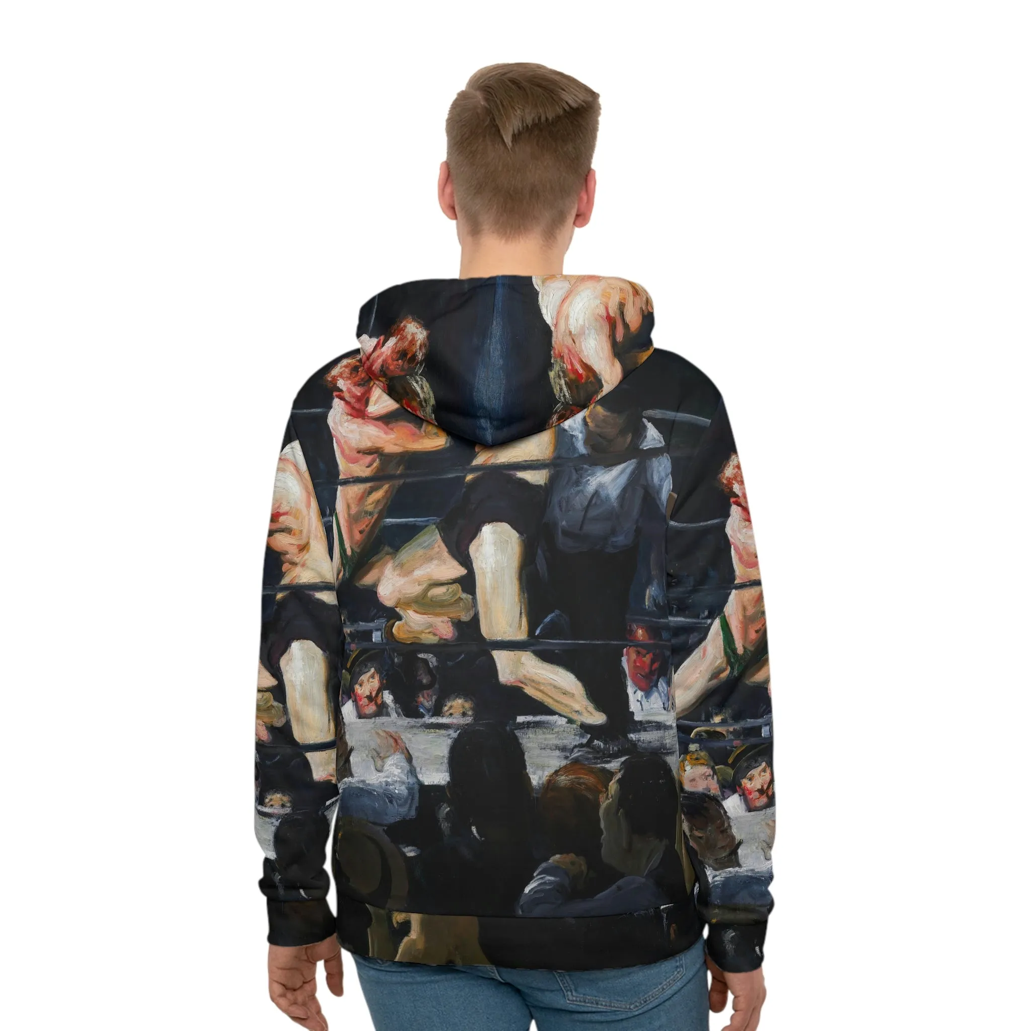 Stag at Sharkey's George Bellows Art Hoodie - Image 4
