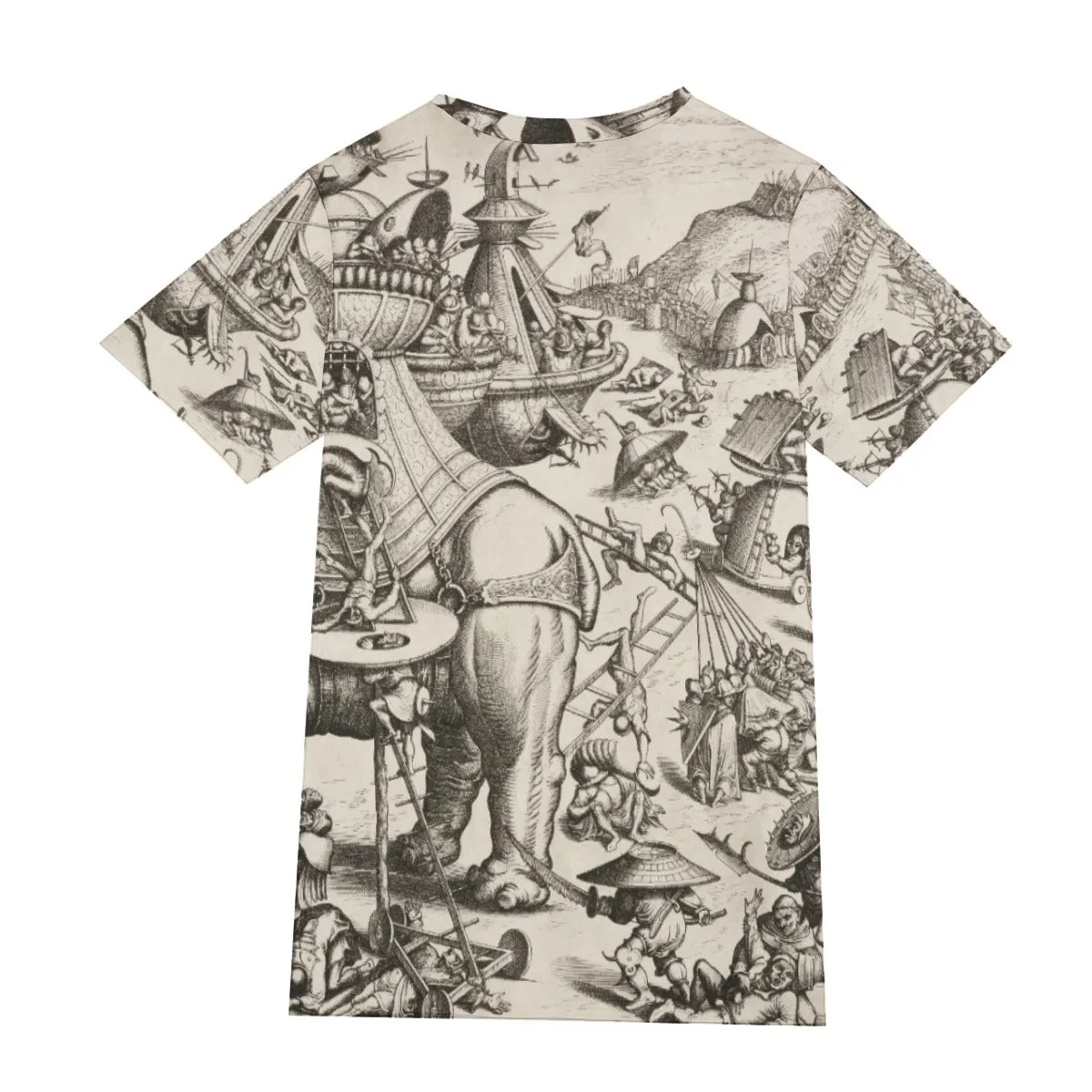 The Besieged Elephant by Hieronymus Bosch T-Shirt - Image 2