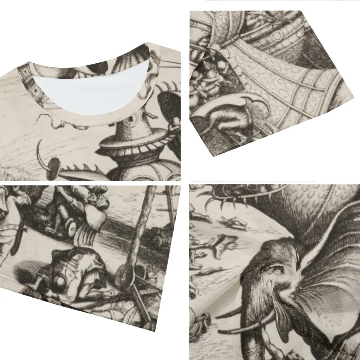 The Besieged Elephant by Hieronymus Bosch T-Shirt - Image 3