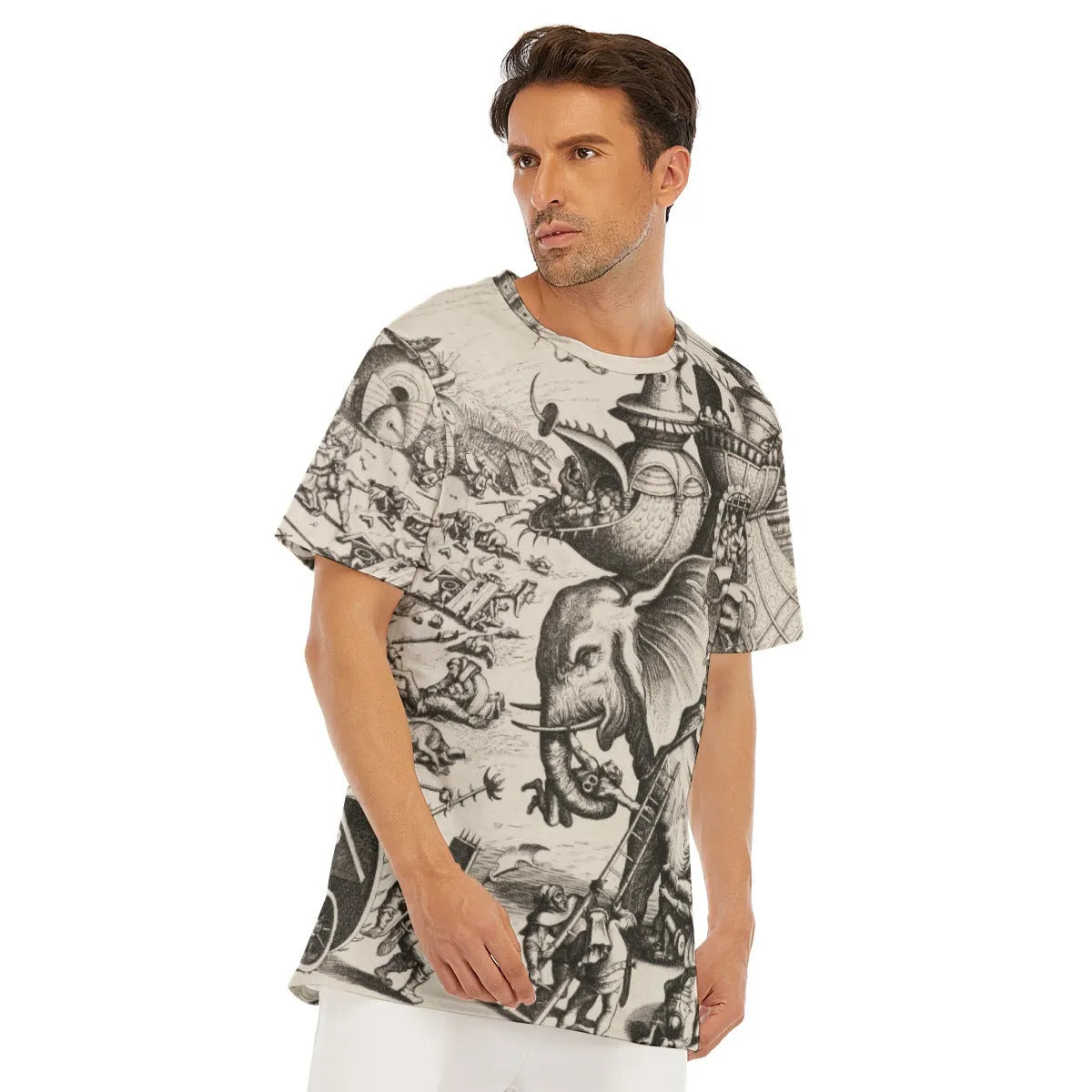The Besieged Elephant by Hieronymus Bosch T-Shirt - Image 5