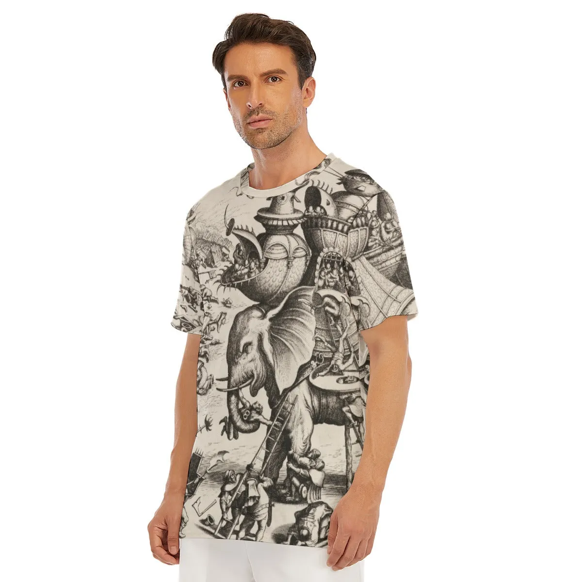 The Besieged Elephant by Hieronymus Bosch T-Shirt - Image 6