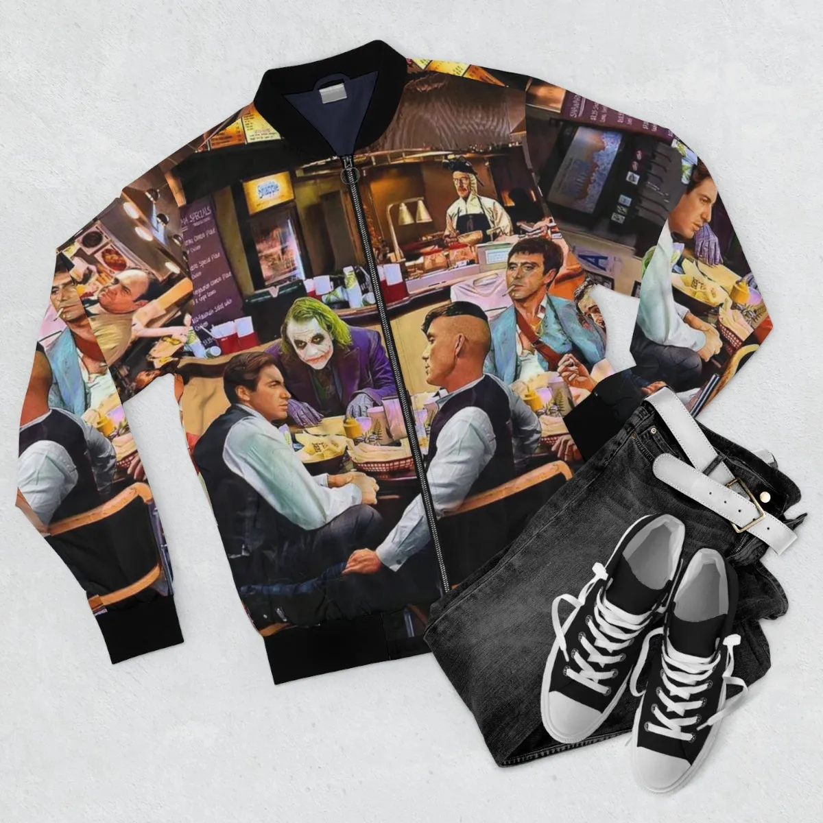 The Best Famous Mobster Movies of All Time Bomber Jacket - Image 3