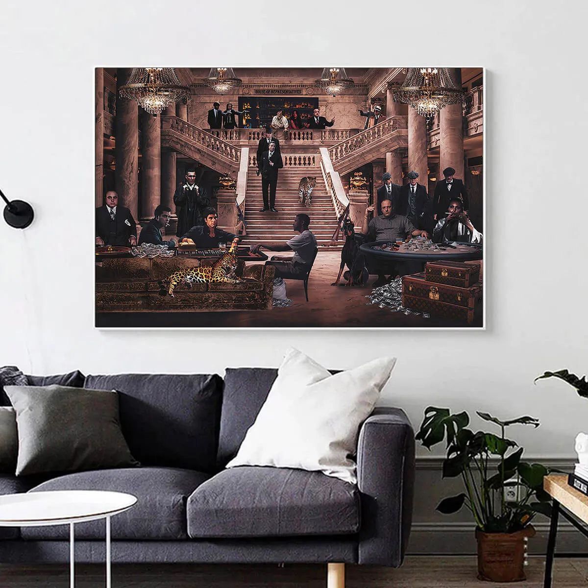 The Biggest Mobster Movie Famous Characters Canvas Print - Image 4