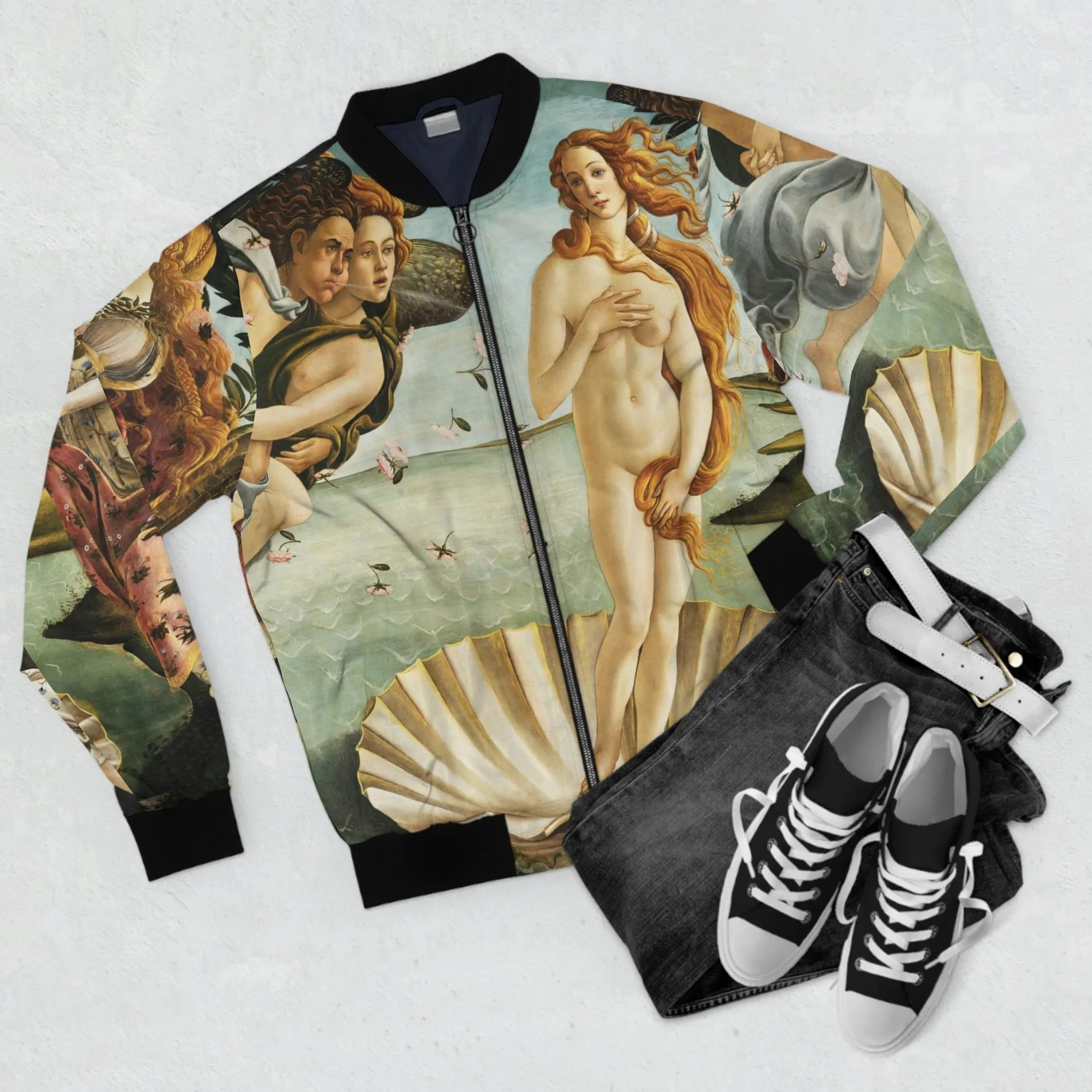 The Birth of Venus Sandro Botticelli Bomber Jacket - Image 3