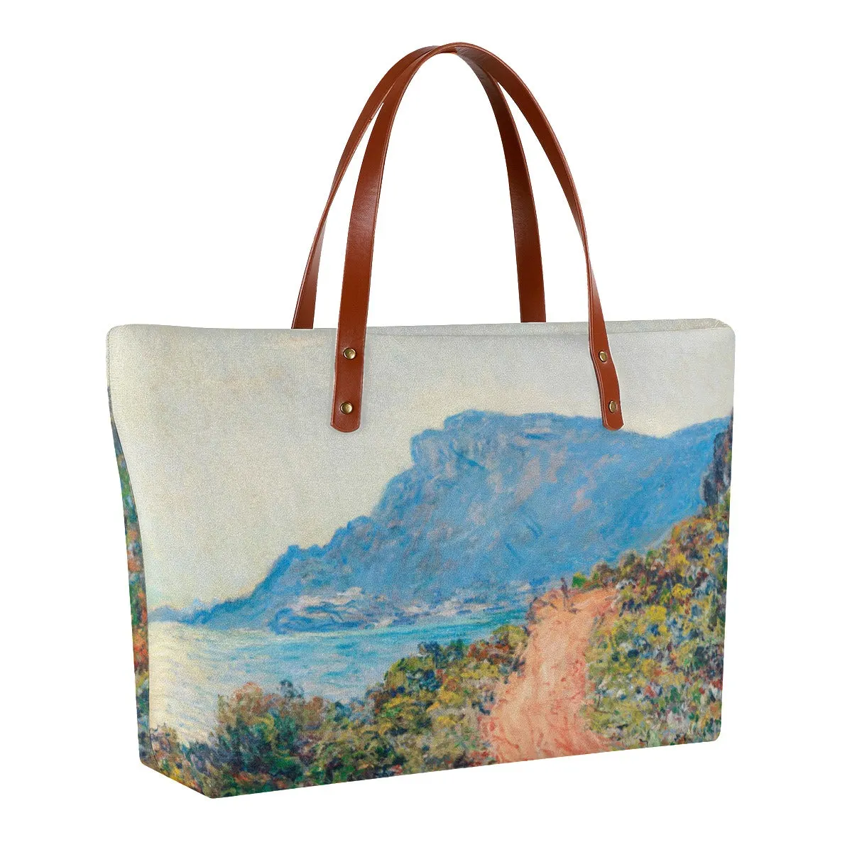 The Corniche near Monaco by Claude Monet Tote Bag - Image 2