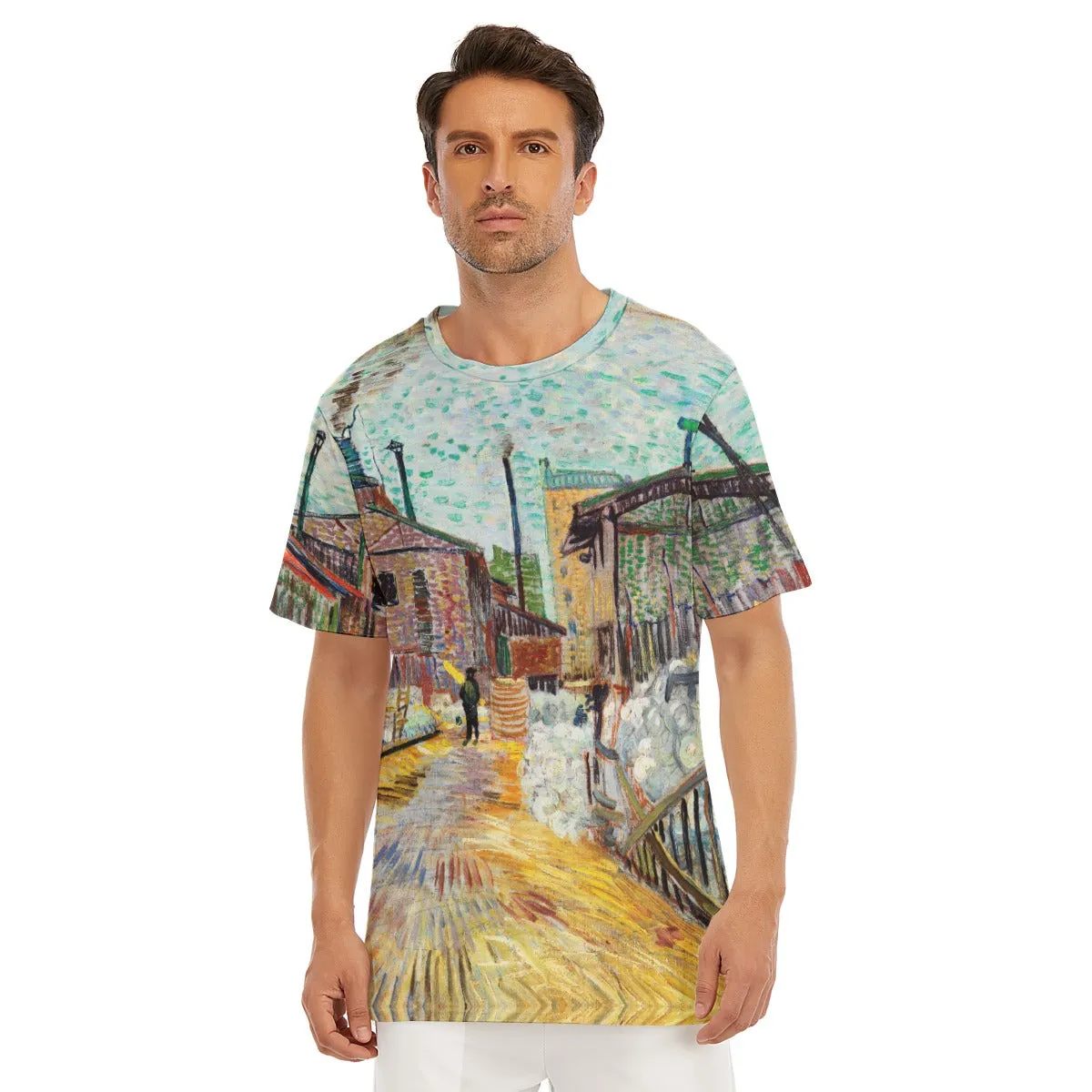 The Factory by Vincent Van Gogh T-Shirt - Image 4