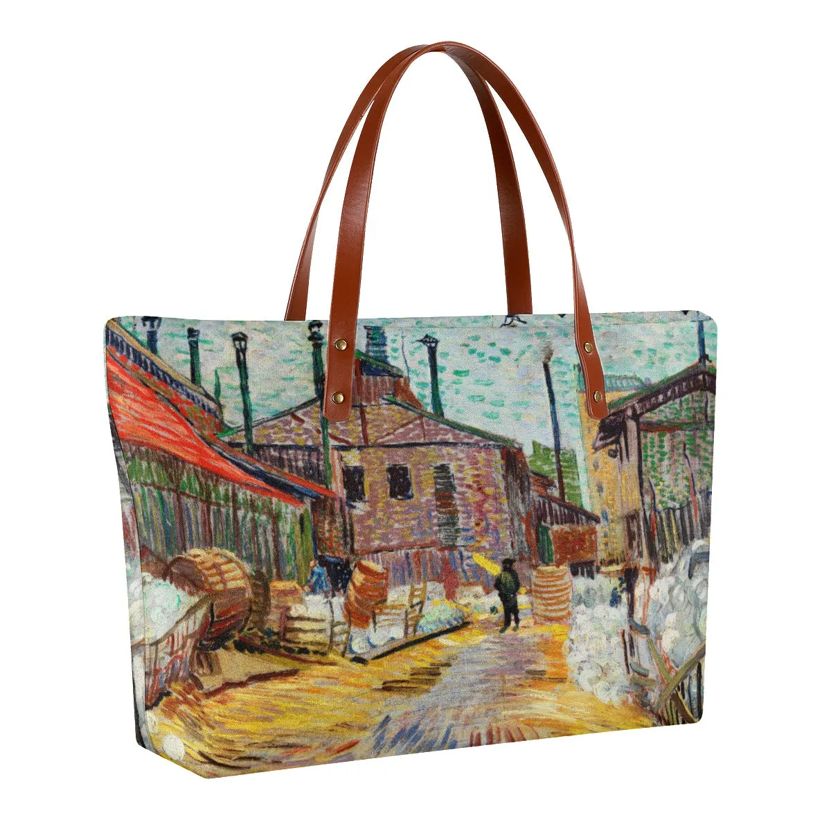 The Factory by Vincent Van Gogh Tote Bag - Image 2