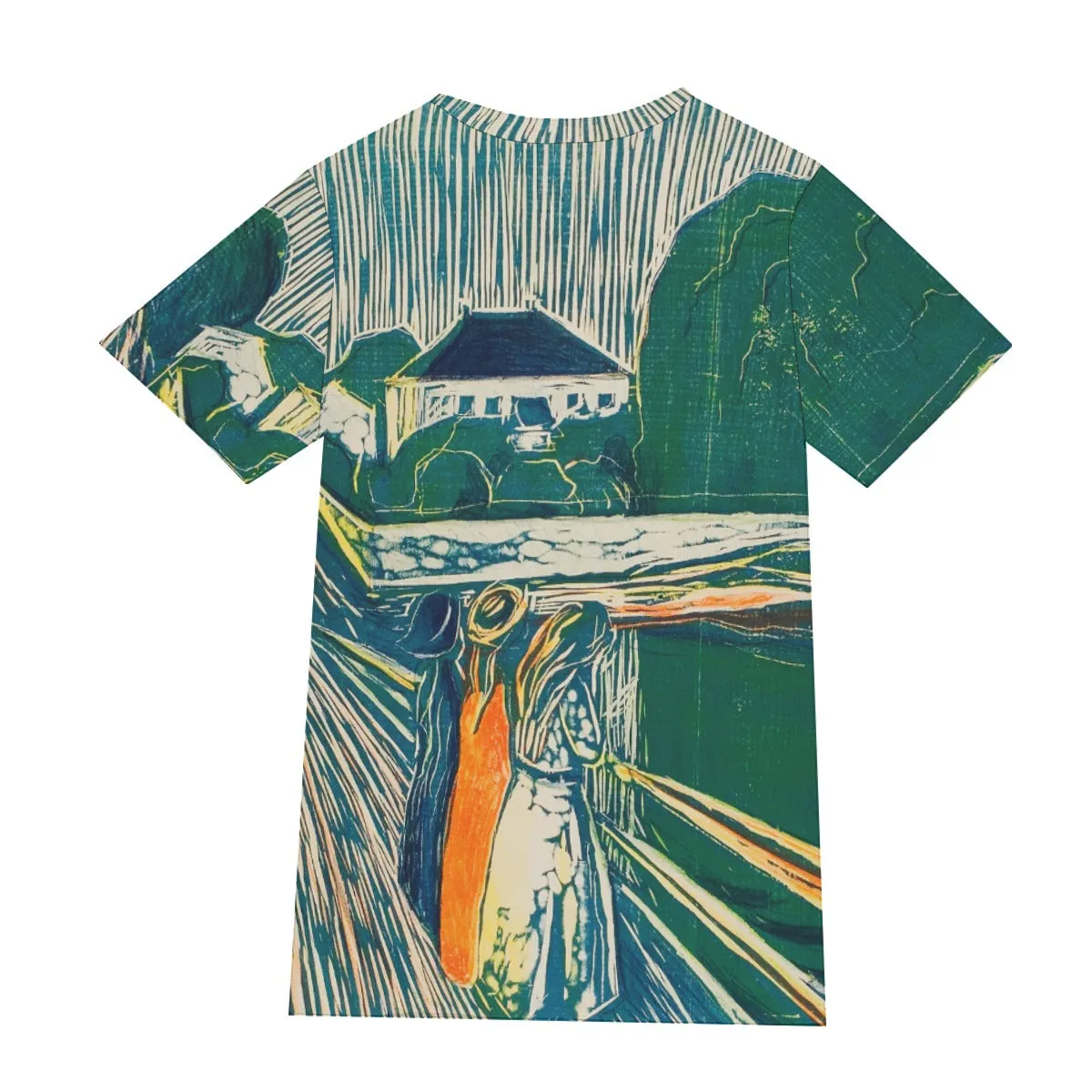 The Girls on the Bridge by Edvard Munch T-Shirt - Image 2