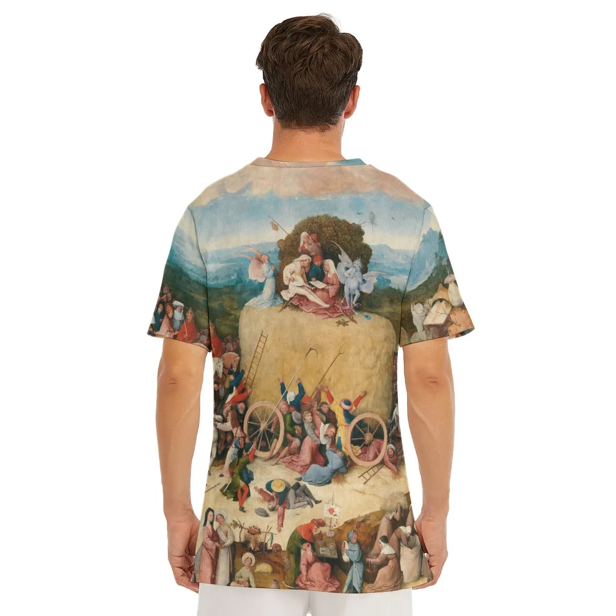 The Haywain Triptych by Hieronymus Bosch T-Shirt - Image 7