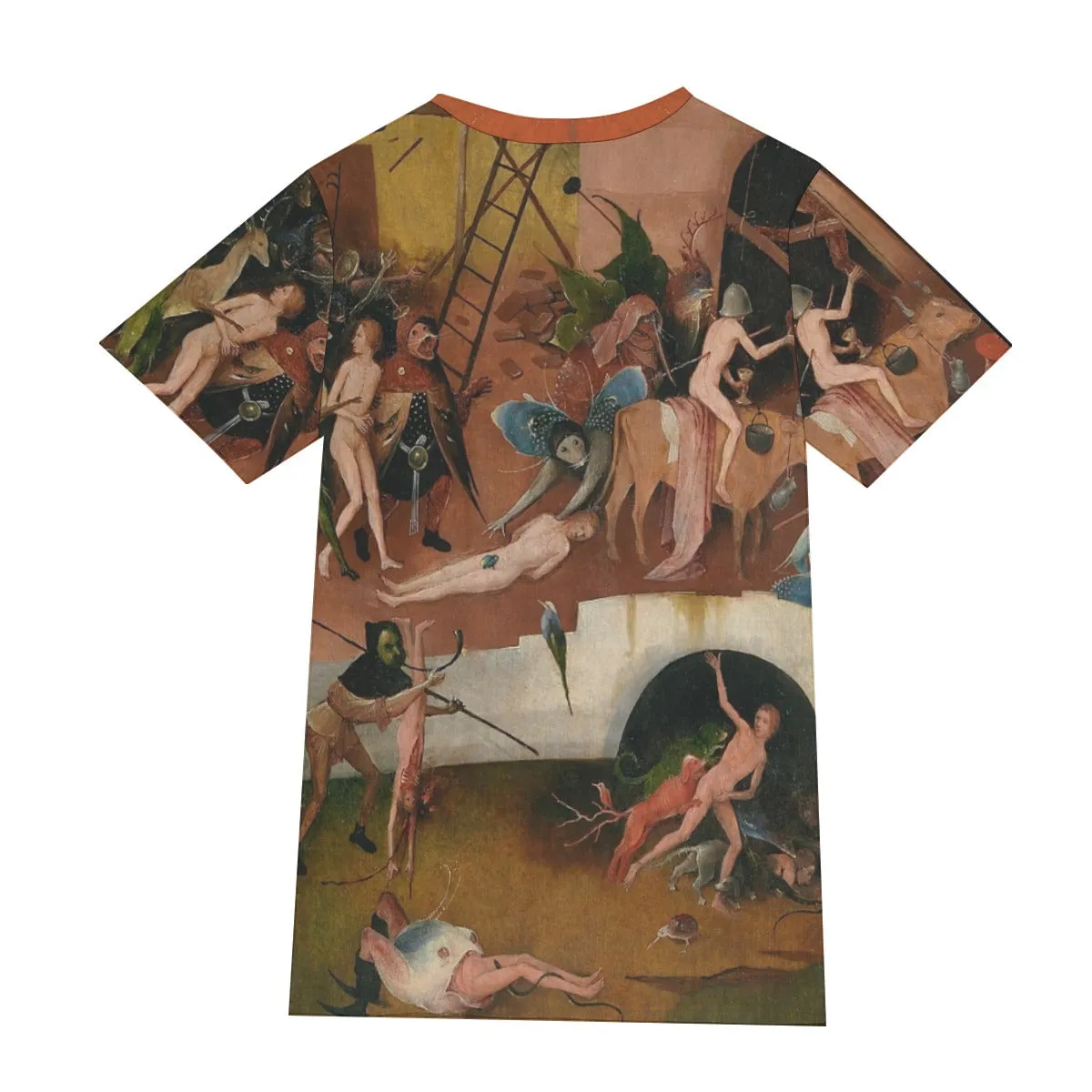 The Haywain Triptych Right Pannel by Hieronymus Bosch T-Shirt - Image 2
