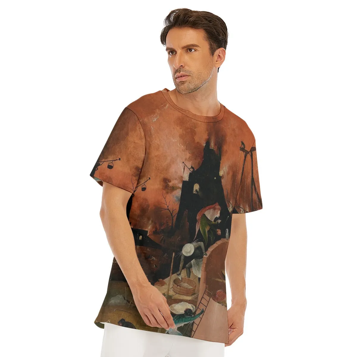 The Haywain Triptych Right Pannel by Hieronymus Bosch T-Shirt - Image 5