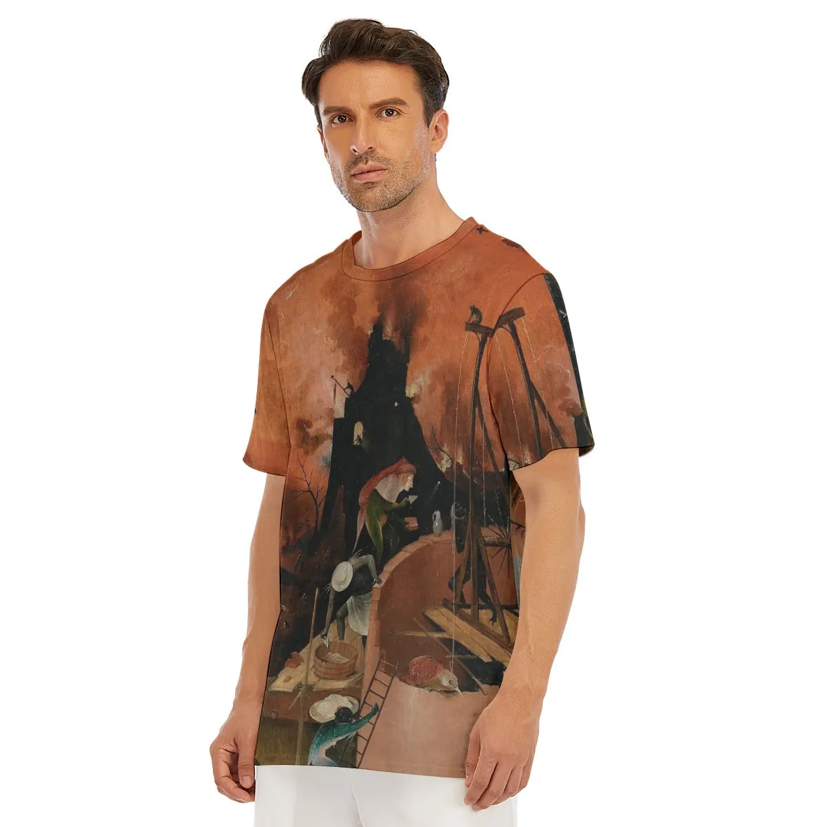 The Haywain Triptych Right Pannel by Hieronymus Bosch T-Shirt - Image 6