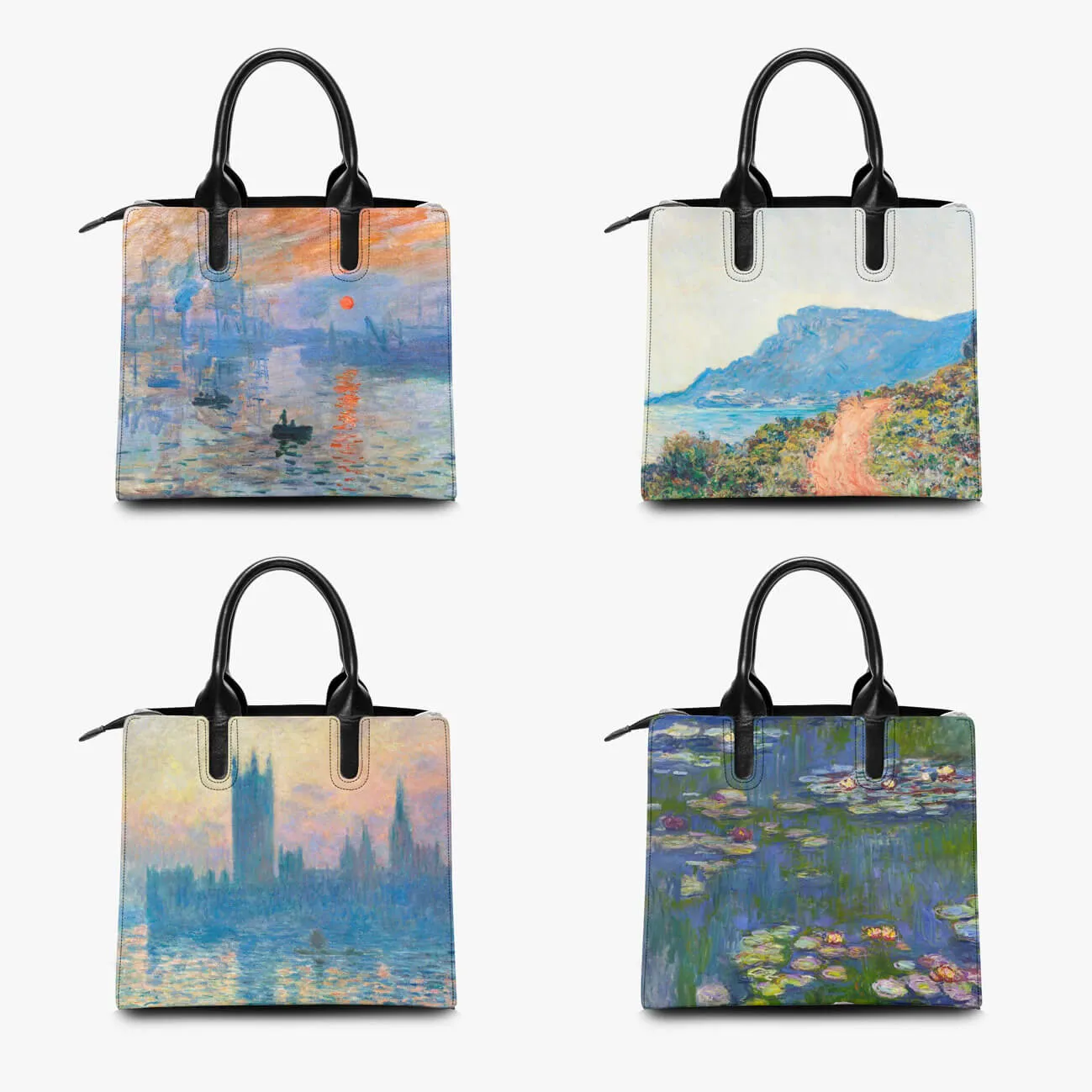 The Houses of Parliament by Claude Monet Fashion Handbag - Image 3