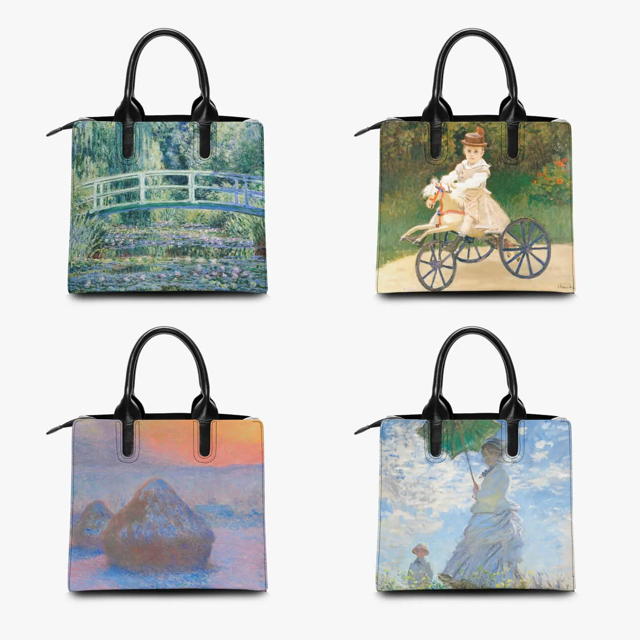The Houses of Parliament by Claude Monet Fashion Handbag - Image 4