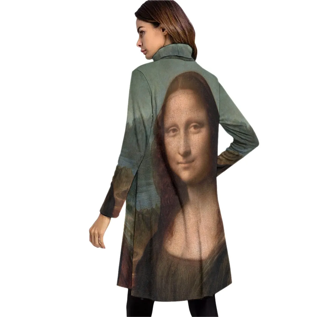 The Mona Lisa by Leonardo da Vinci Art Dress Long Sleeve - Image 4