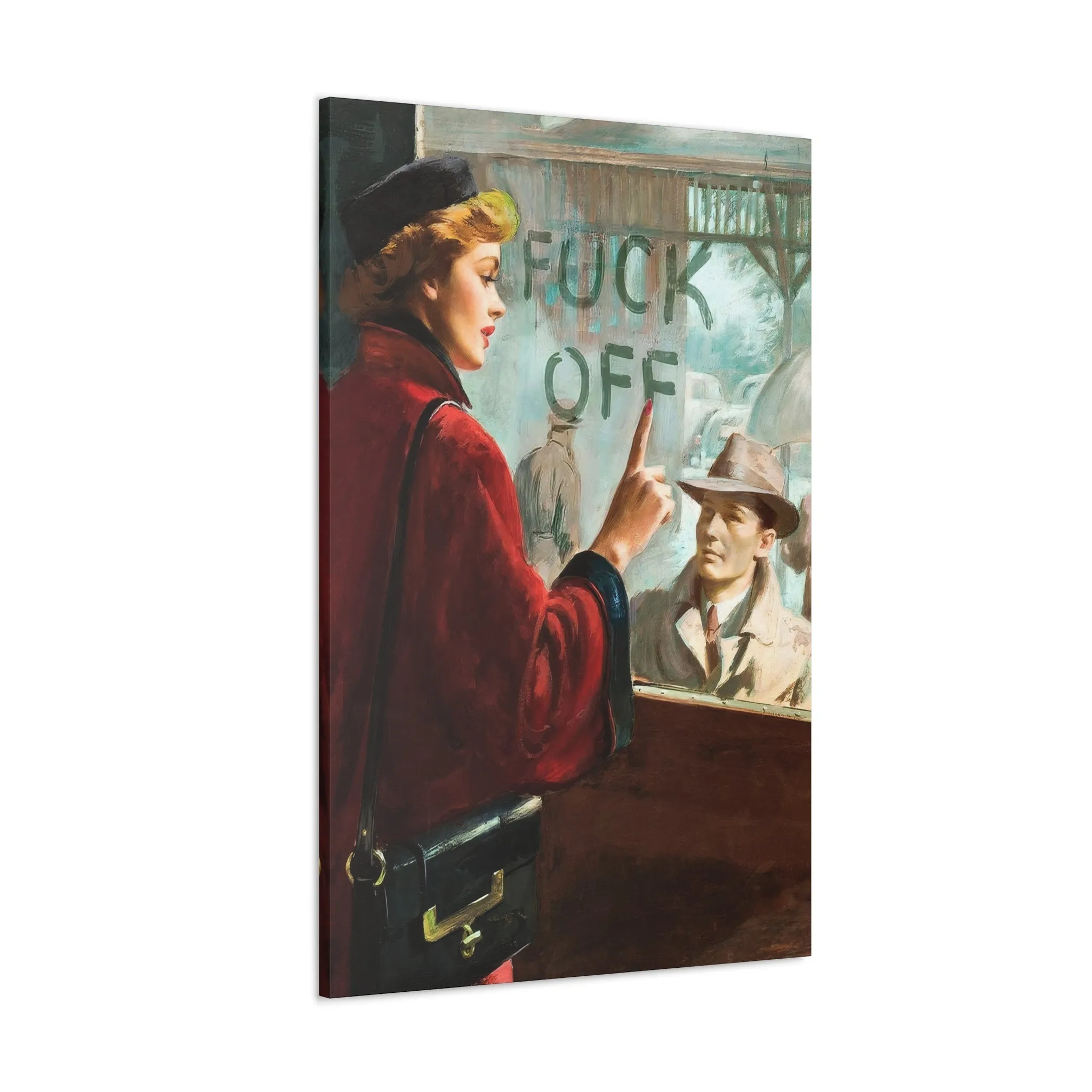 The Most Iconic Couple Lovers Painting Canvas Gallery Wraps - Image 11