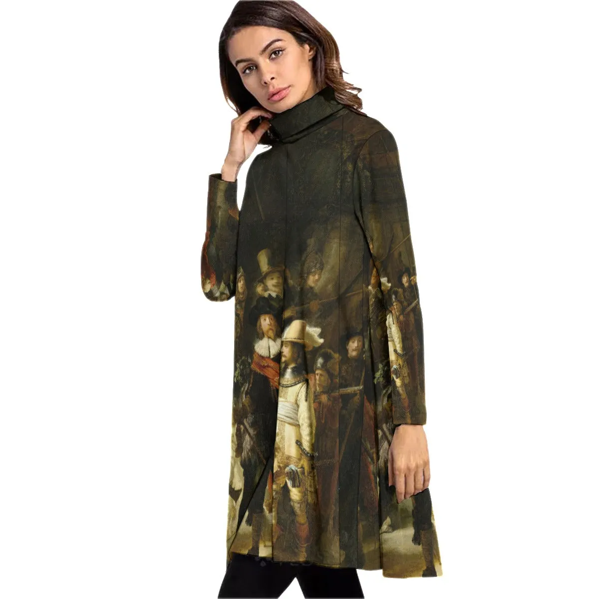 The Night Watch by Rembrandt Art Dress Long Sleeve - Image 3