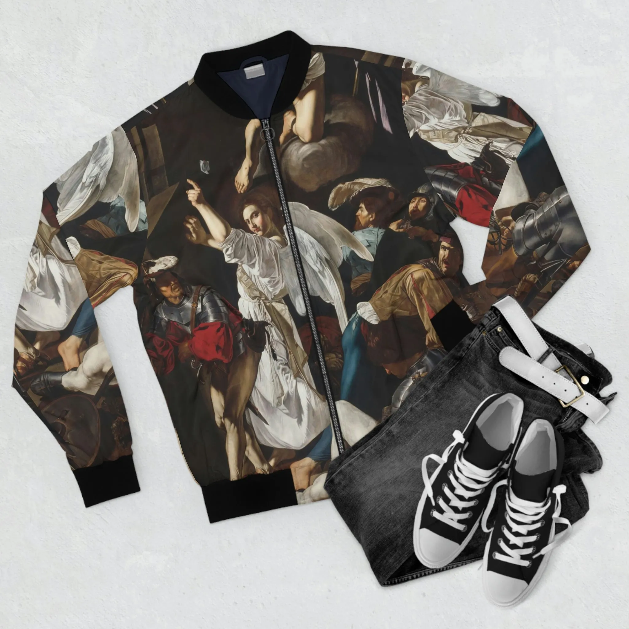The Resurrection Cecco del Caravaggio Art Bomber Jacket - Image 3