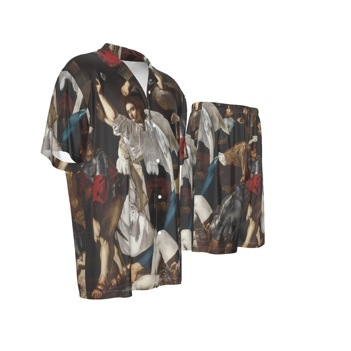 The Resurrection Cecco del Caravaggio Art Silk Shirt Suit Set - Image 3