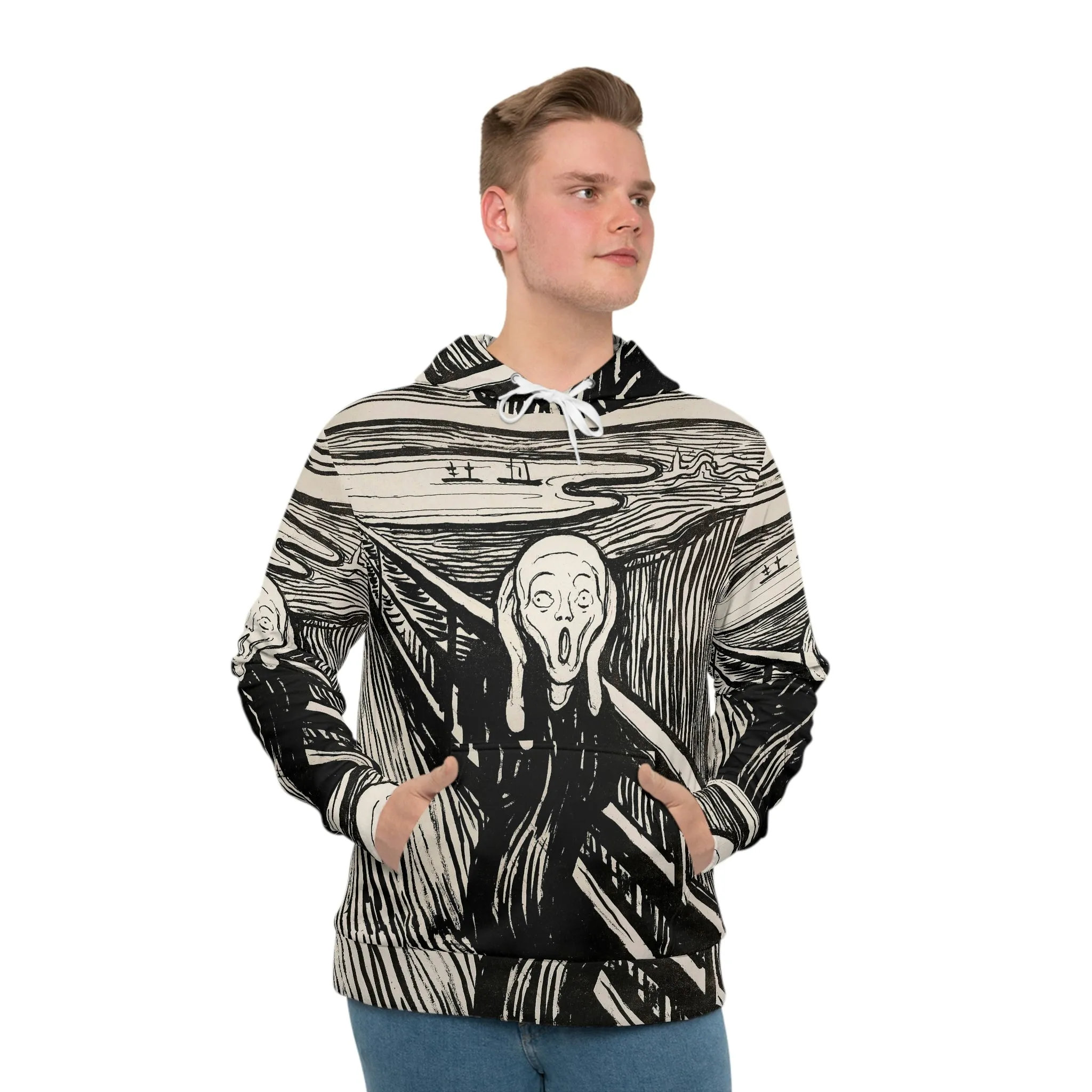 The Scream 1893 Edvard Munch Art Hoodie - Image 3
