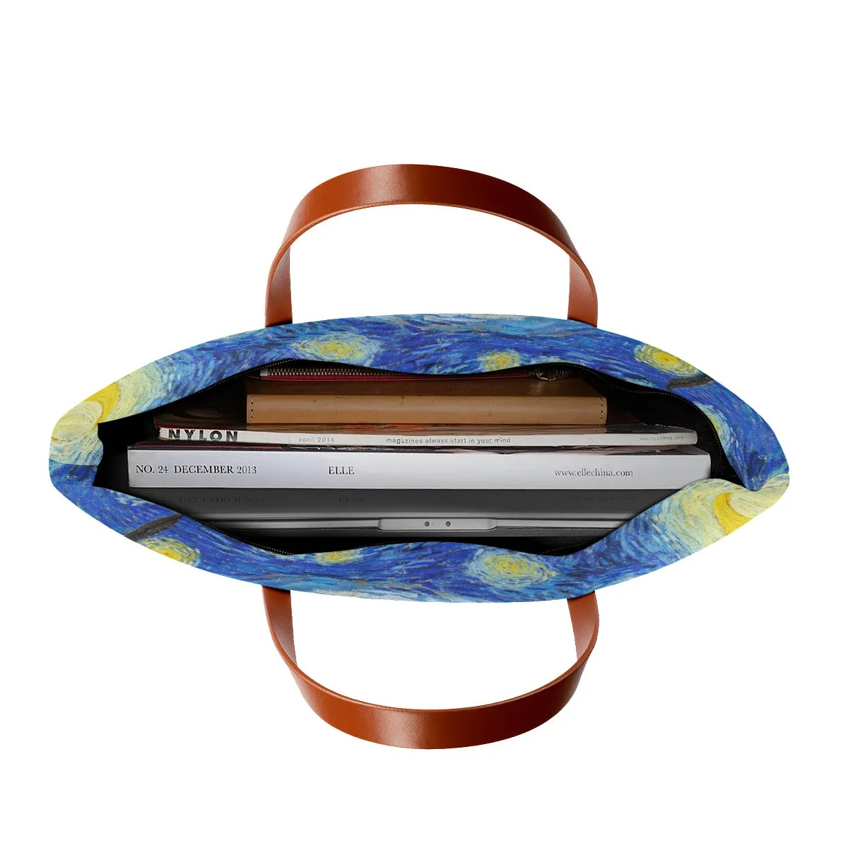 The Starry Night Van Gogh Painting Tote Bag - Image 3