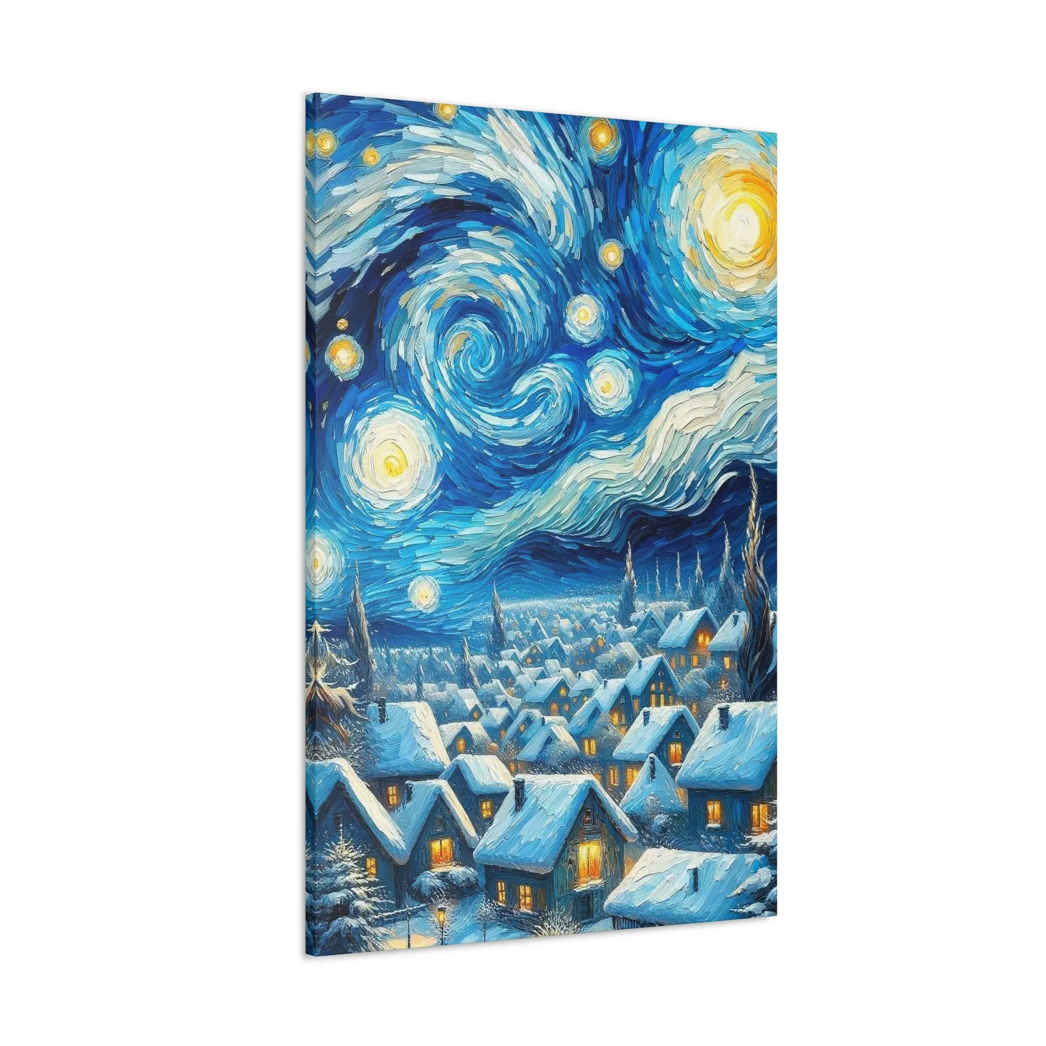The Starry Night White Christmas by Van Gogh Gallery Wraps - Image 11