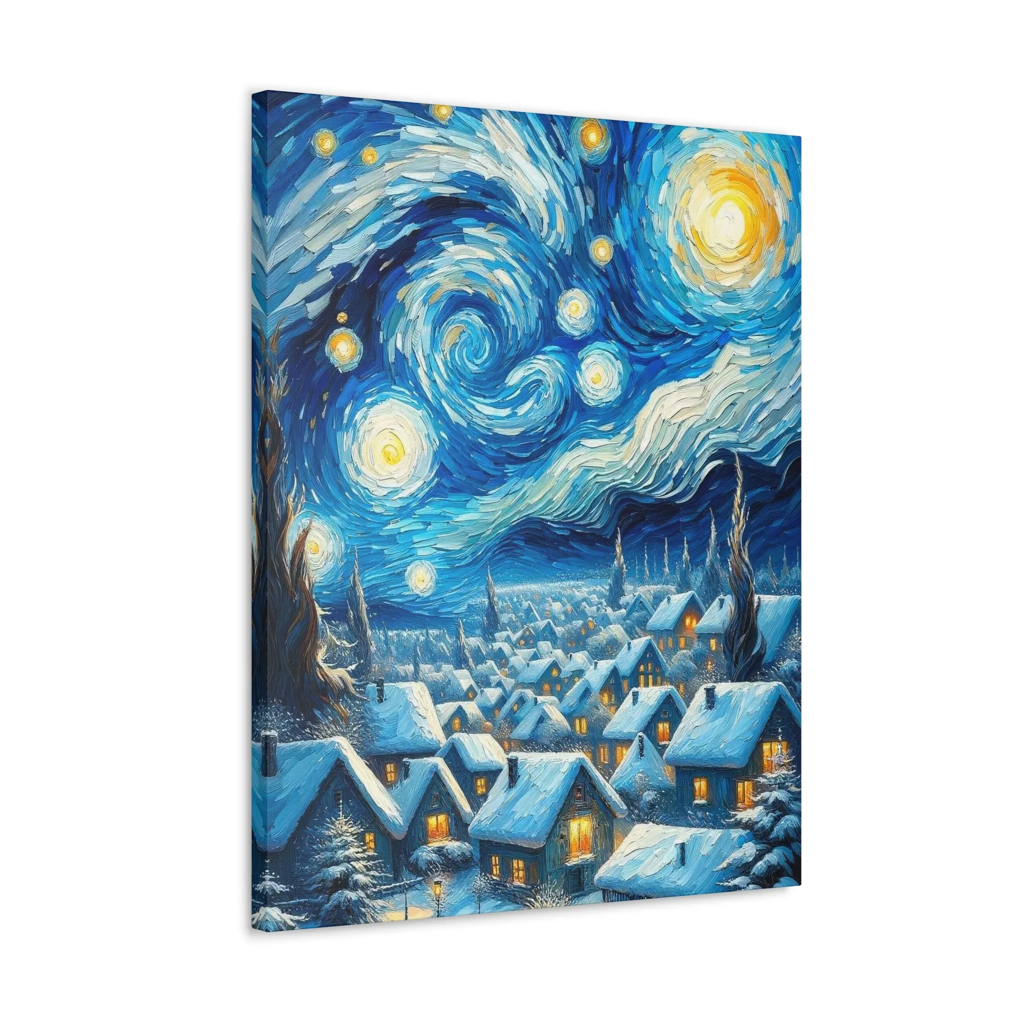 The Starry Night White Christmas by Van Gogh Gallery Wraps - Image 5