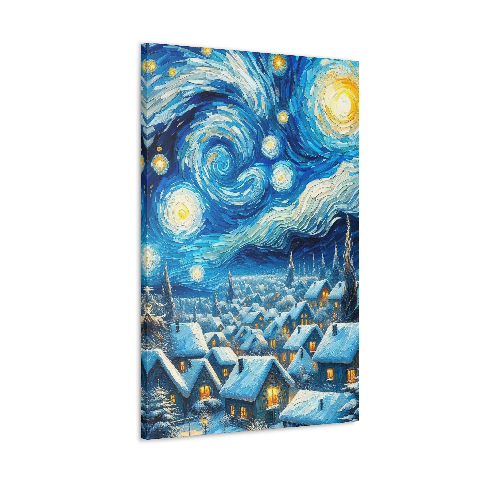 The Starry Night White Christmas by Van Gogh Gallery Wraps - Image 7