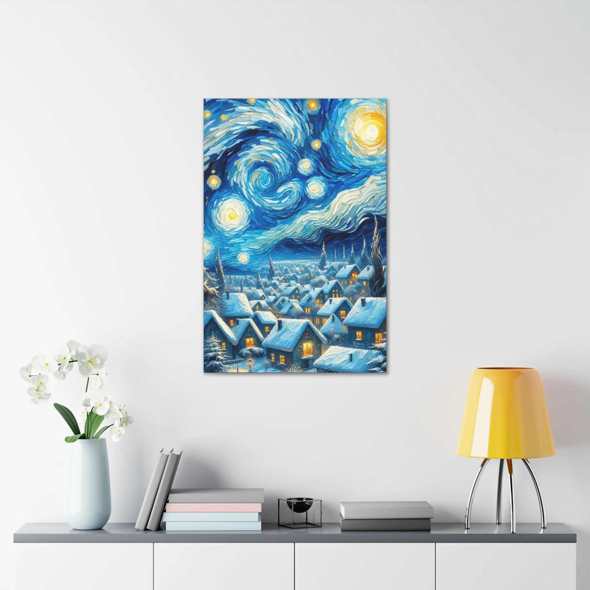 The Starry Night White Christmas by Van Gogh Gallery Wraps - Image 8