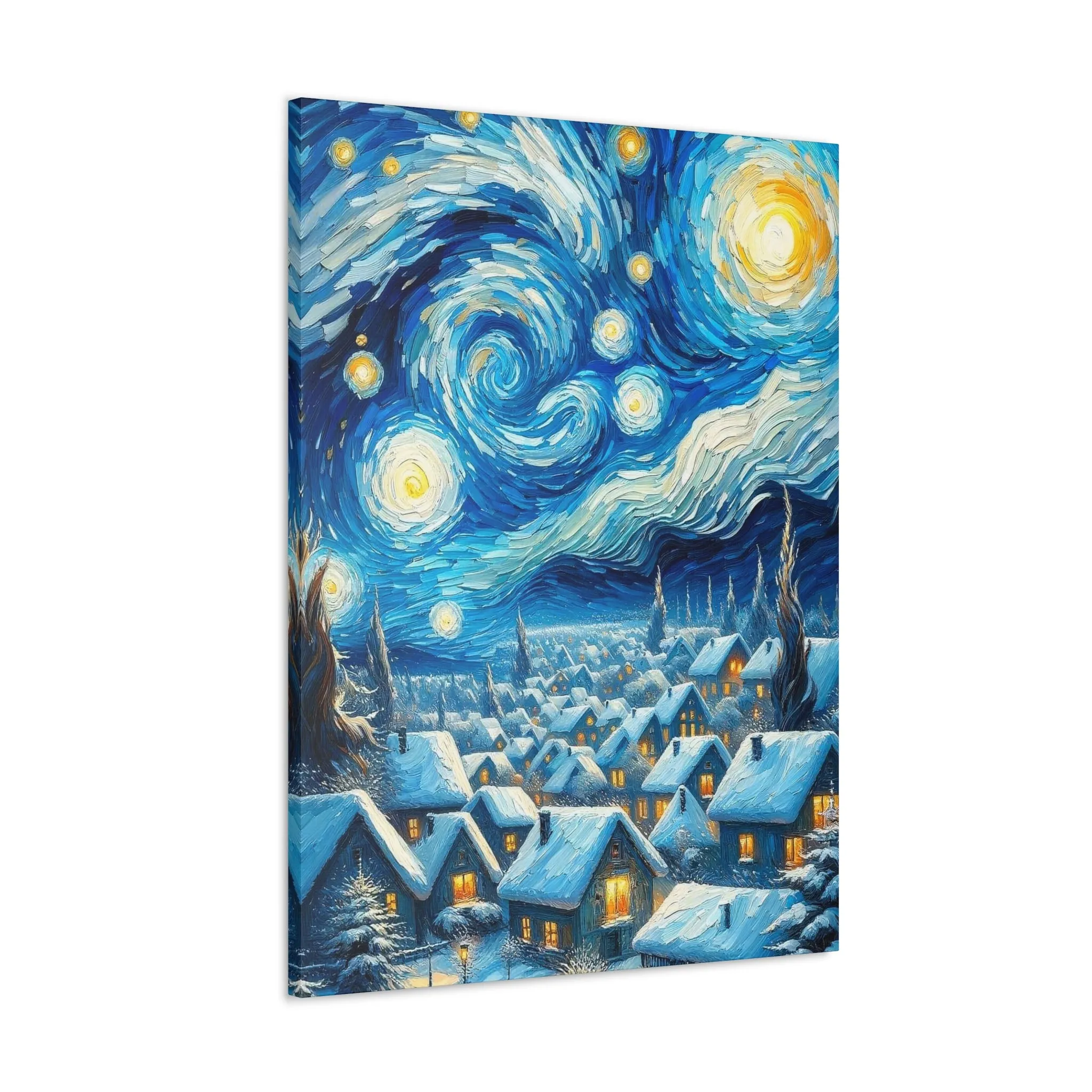 The Starry Night White Christmas by Van Gogh Gallery Wraps - Image 9