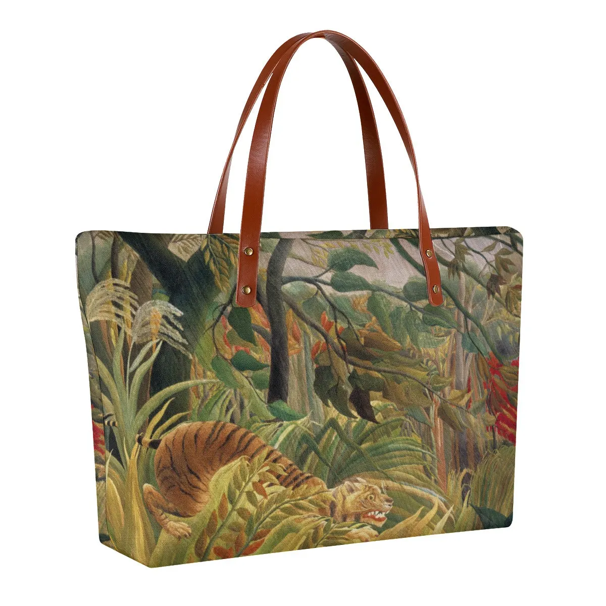 Tiger in a Tropical Storm by Henri Rousseau Tote Bag - Image 2