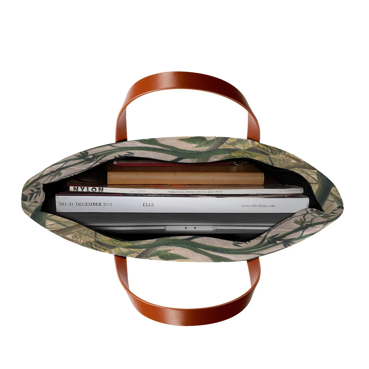 Tiger in a Tropical Storm by Henri Rousseau Tote Bag - Image 3