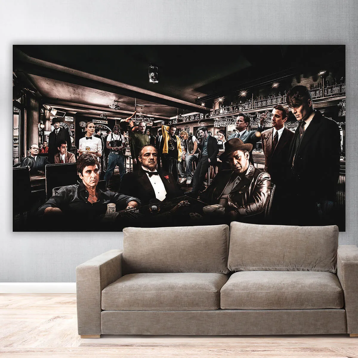 Top Gangsters & Iconic Movie Characters Canvas Print - Image 2