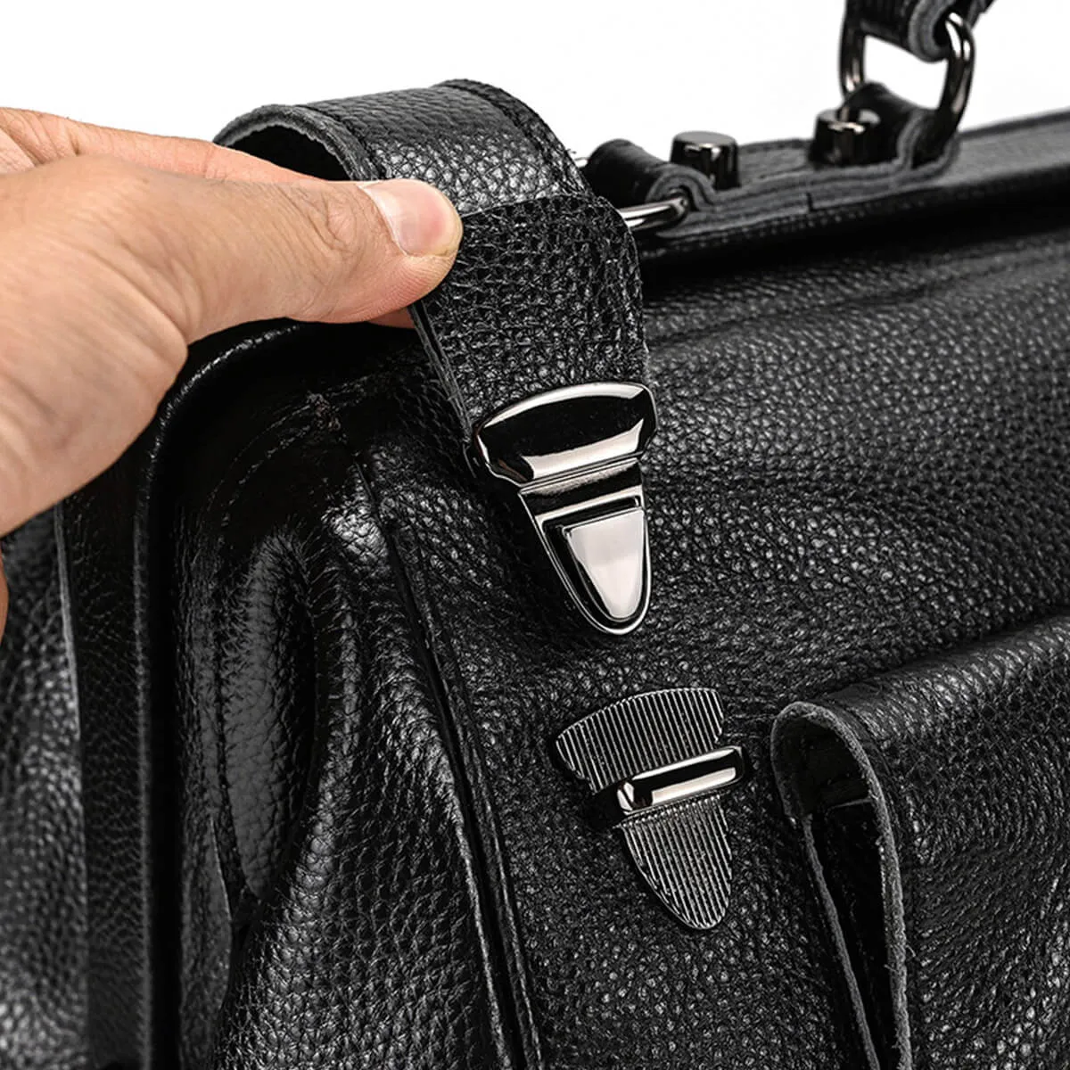 Top Quality Travel Genuine Leather Duffle Bag - Image 11