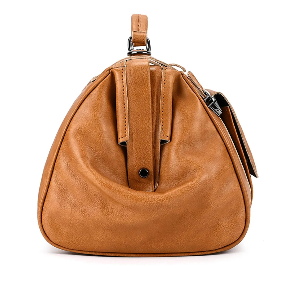 Top Quality Travel Genuine Leather Duffle Bag - Image 15