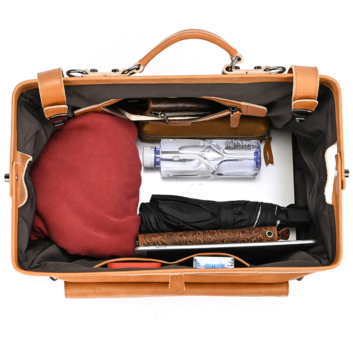 Top Quality Travel Genuine Leather Duffle Bag - Image 17